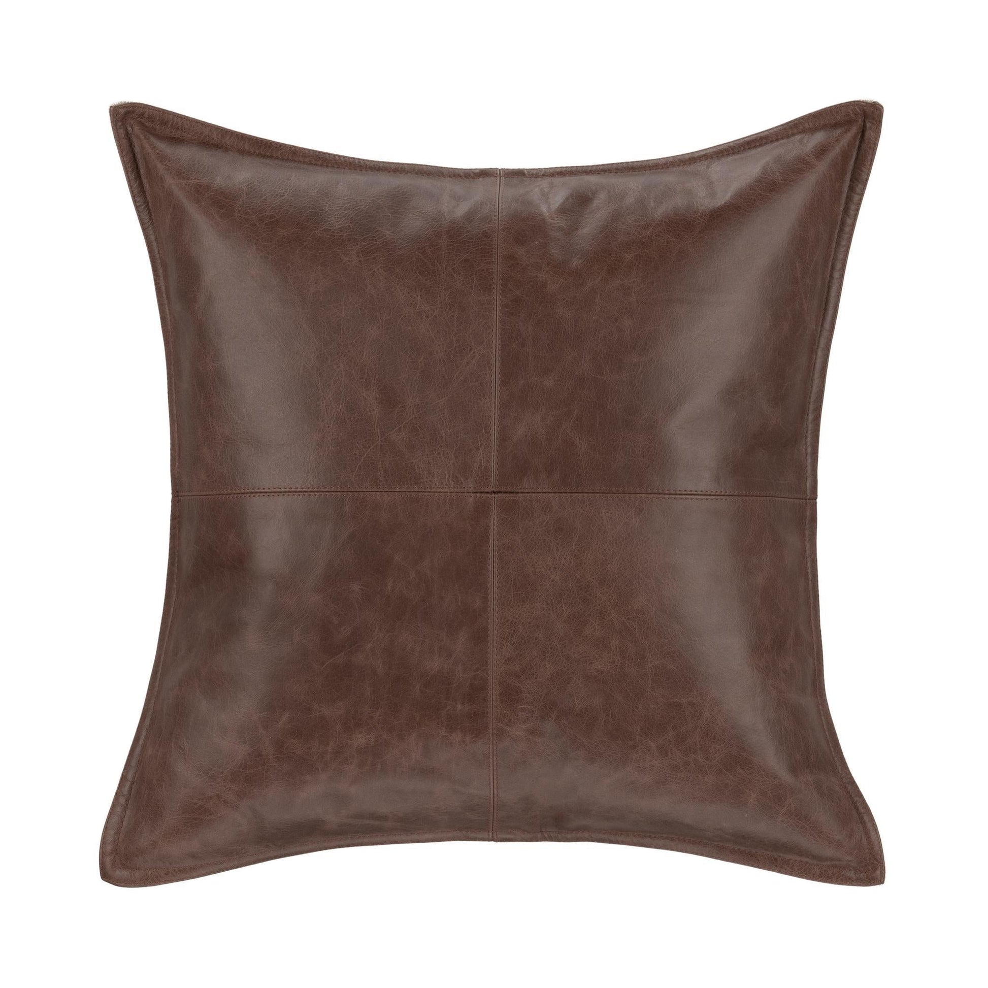 SLD Leather Parsons Cocoa Multiple Sizes Throw Pillow (Set of 2) - Ornate Home