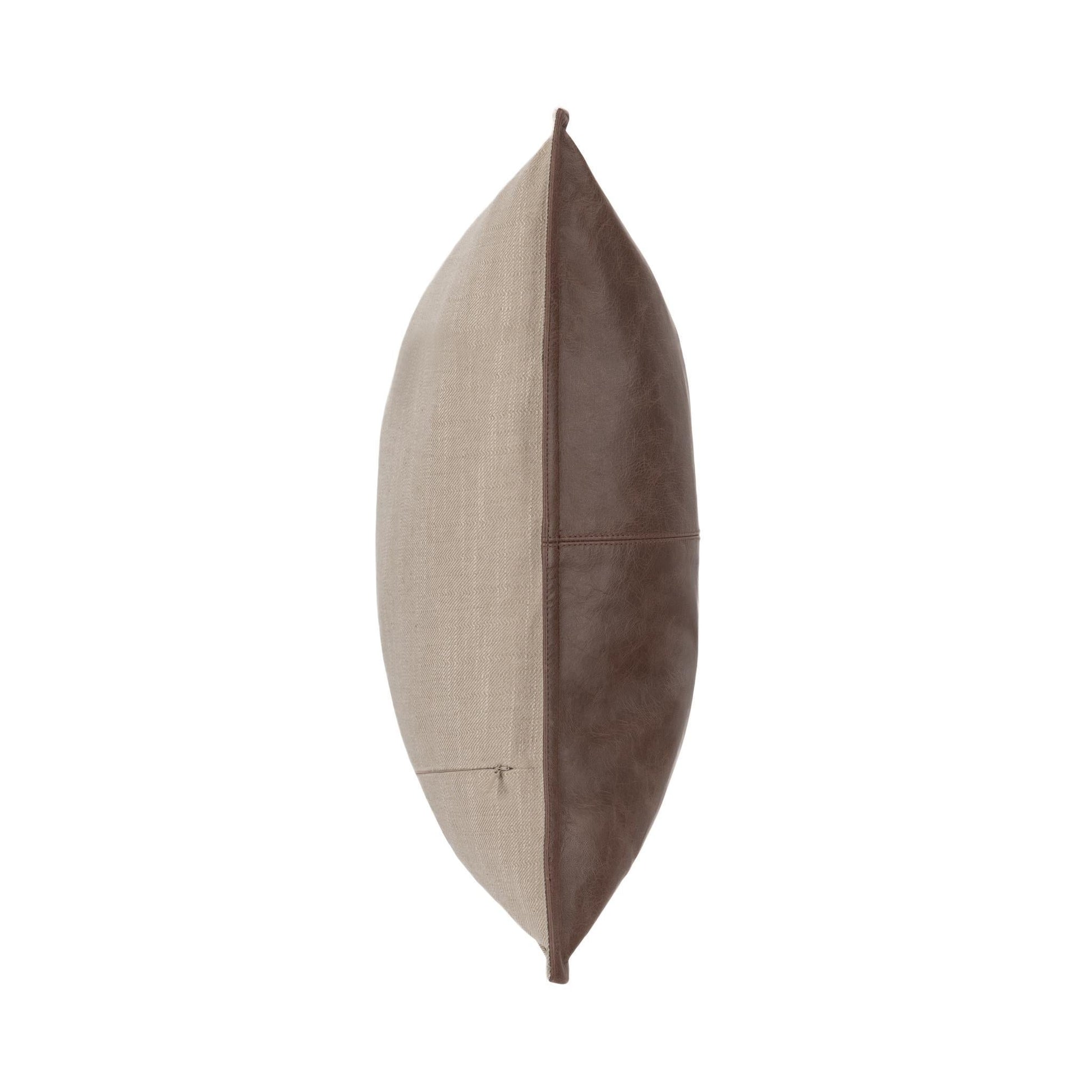 SLD Leather Parsons Cocoa Multiple Sizes Throw Pillow (Set of 2) - Ornate Home