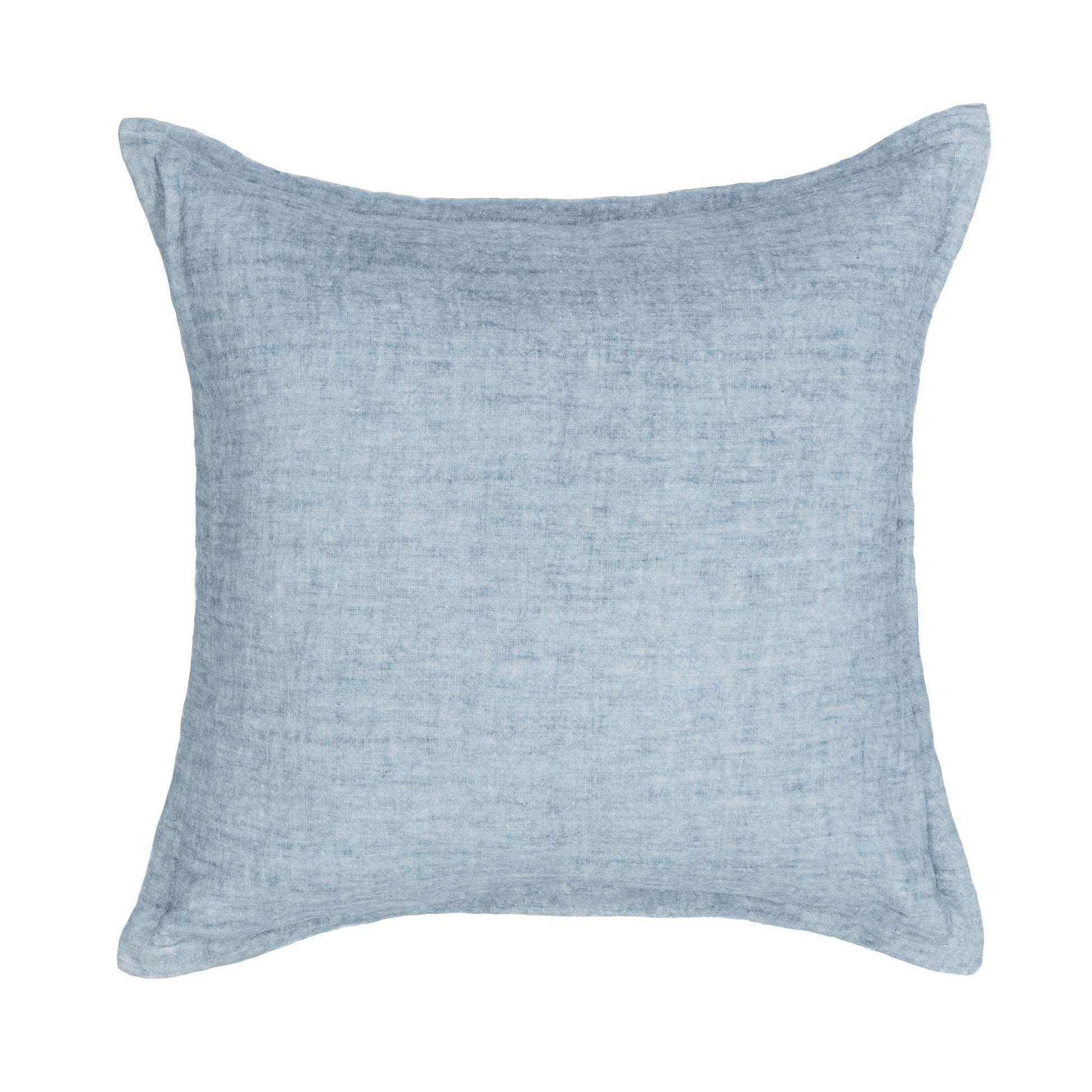 SLD Solstice Chambray Blue 22x22 Throw Pillow (Set of 2) - Ornate Home
