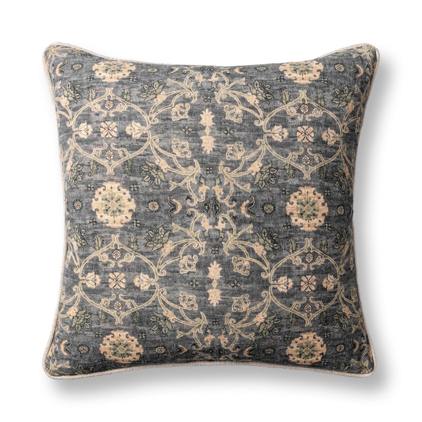 SR Ira Blue Sea Multi 22x22 Throw Pillow - Ornate Home