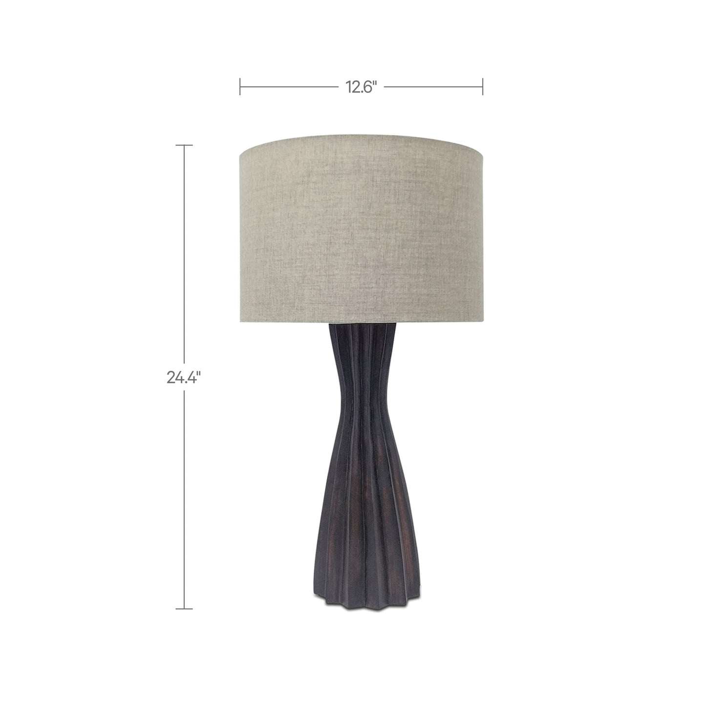 Sabrina Dark Brown/Natural Table Lamp - Ornate Home