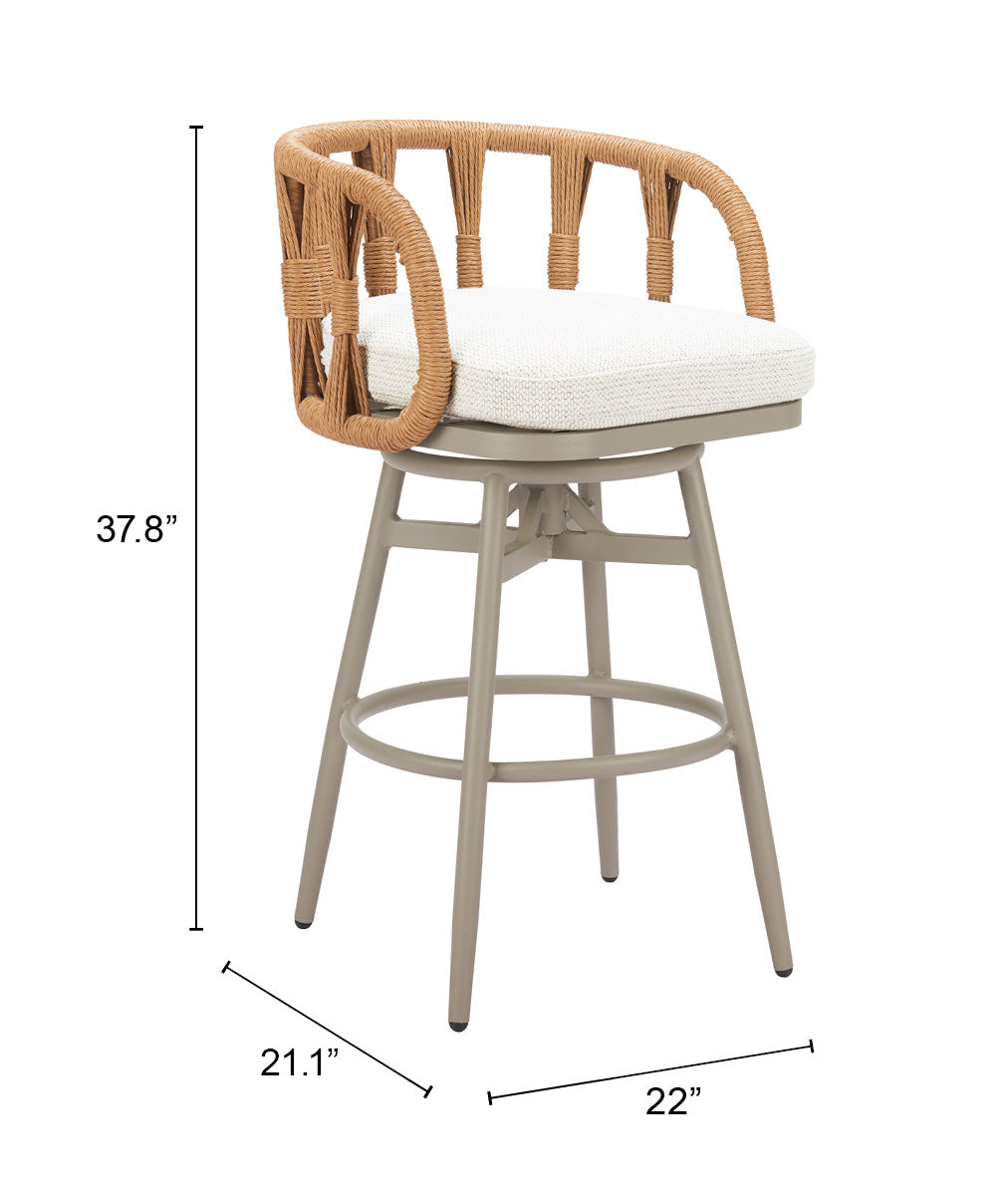 Safal Multicolor Outdoor Swivel Barstool - Ornate Home