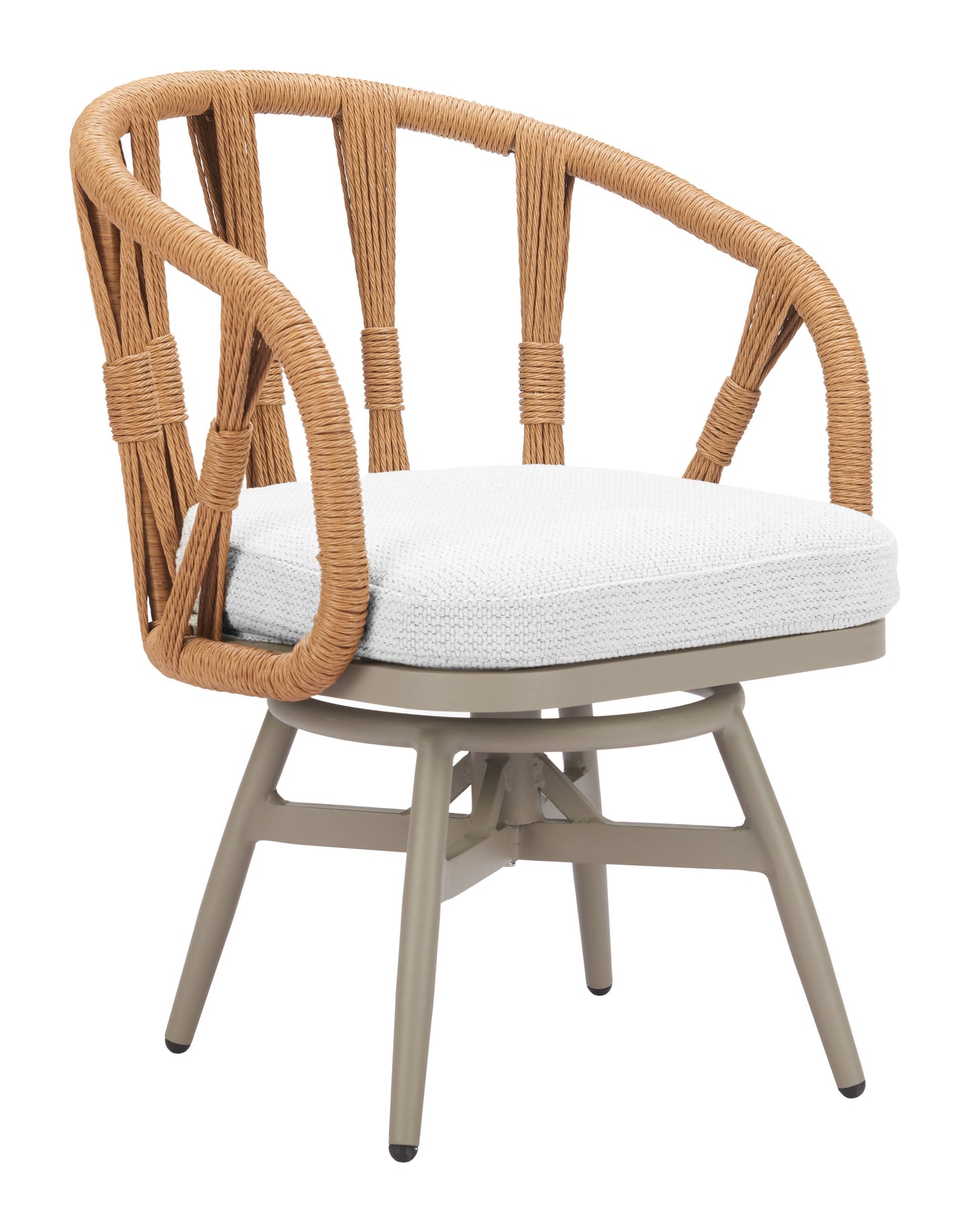 Safal Multicolor Outdoor Swivel Dining Chair - Ornate Home
