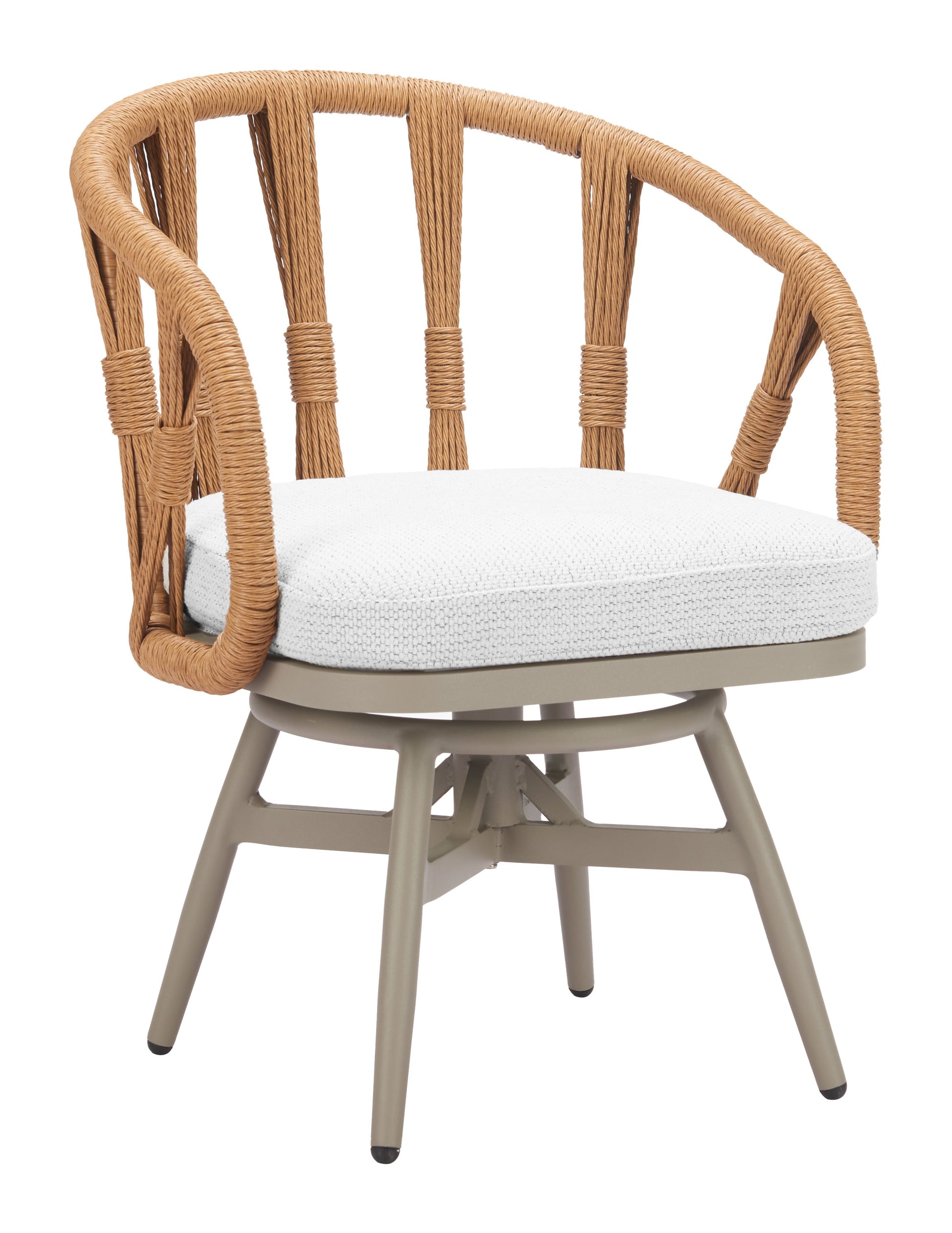 Safal Multicolor Outdoor Swivel Dining Chair - Ornate Home