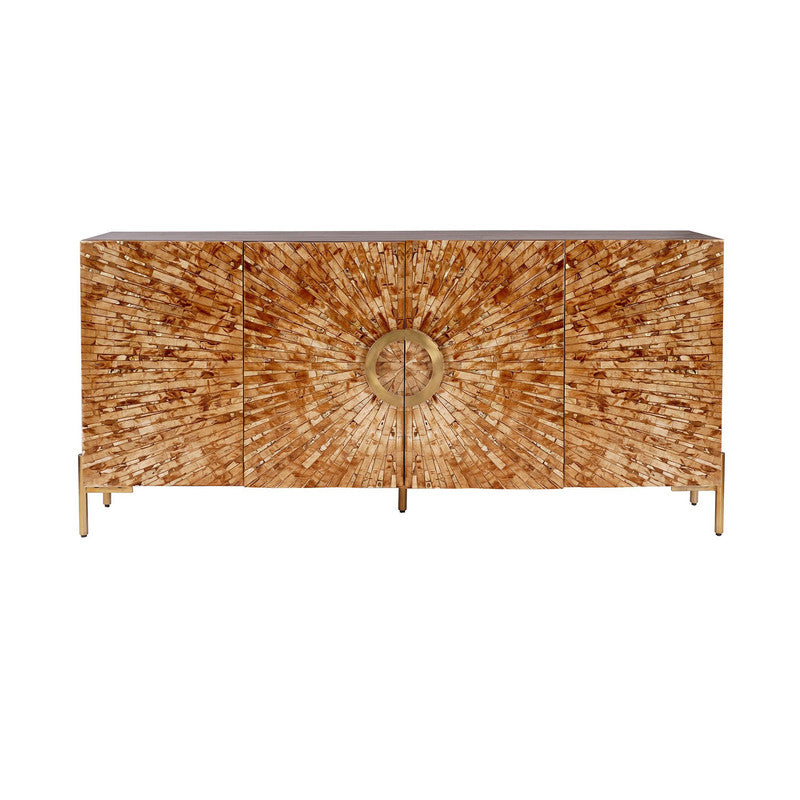 Safari Brown/Gold Bone Žønlay Sideboard - Ornate Home