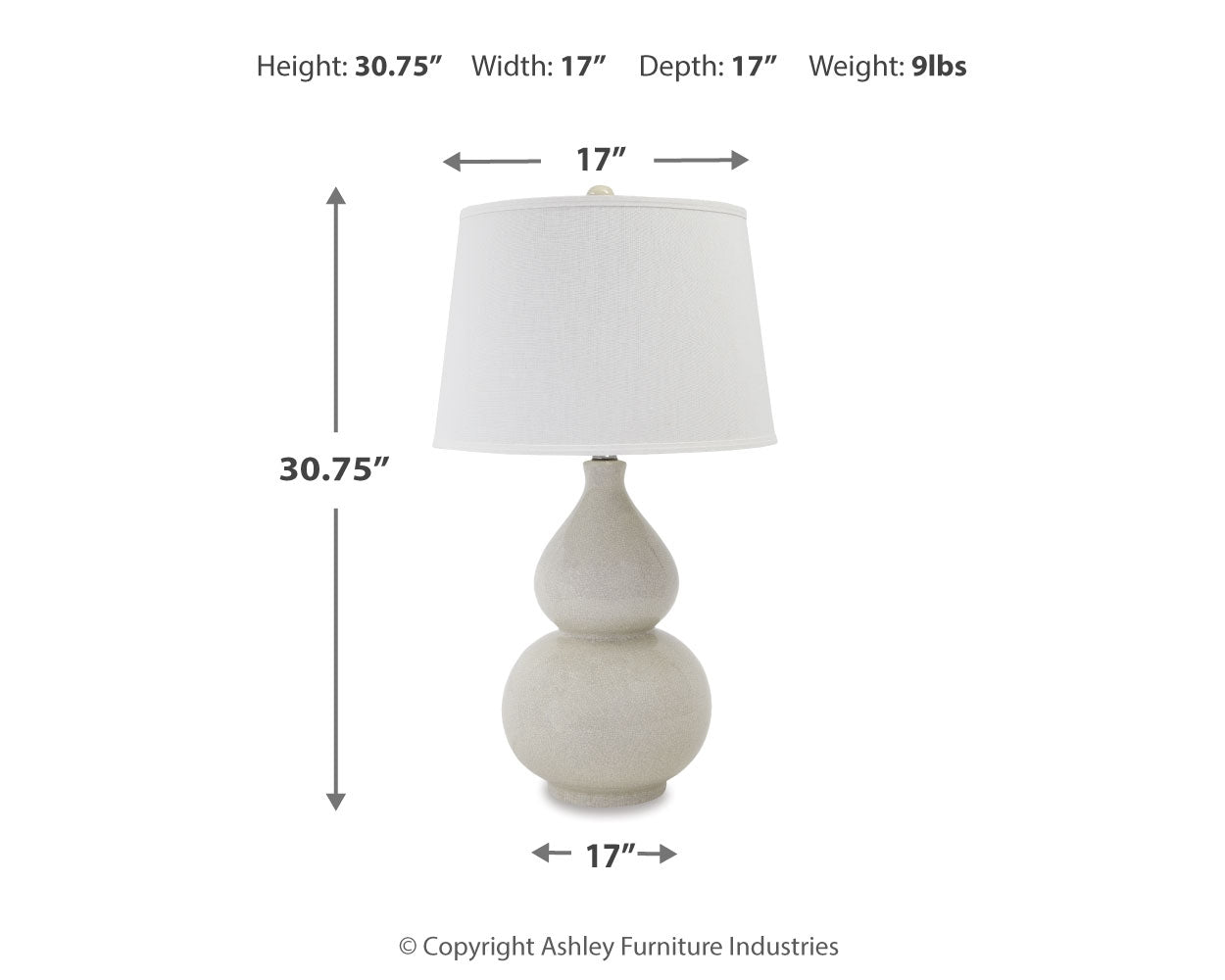 Saffi Cream Table Lamp (Set of 2)- Viva Furn
