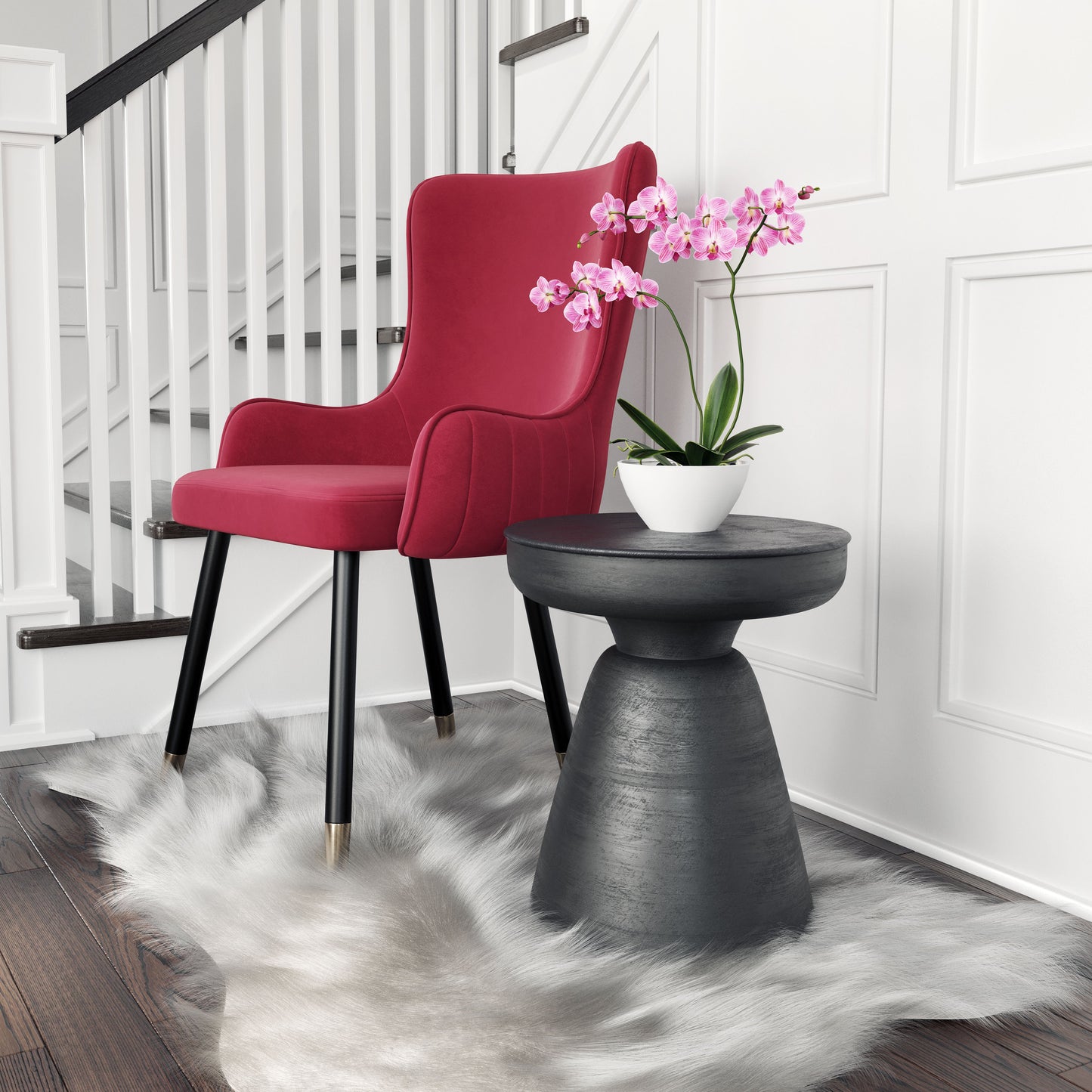Sage Black Side Table - Ornate Home
