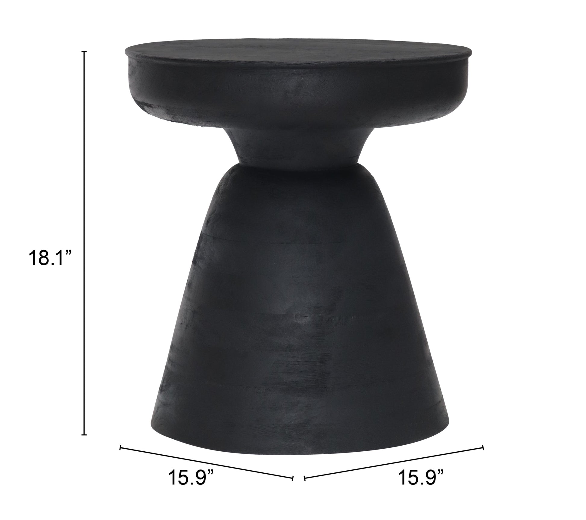 Sage Black Side Table - Ornate Home