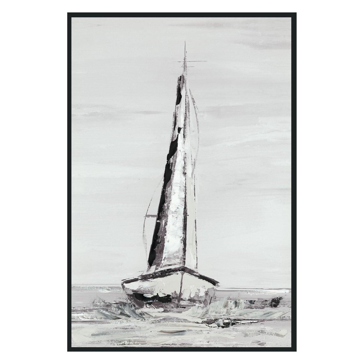 Sails White Painting 48x72 by Buddy Whitlock - Ornate Home