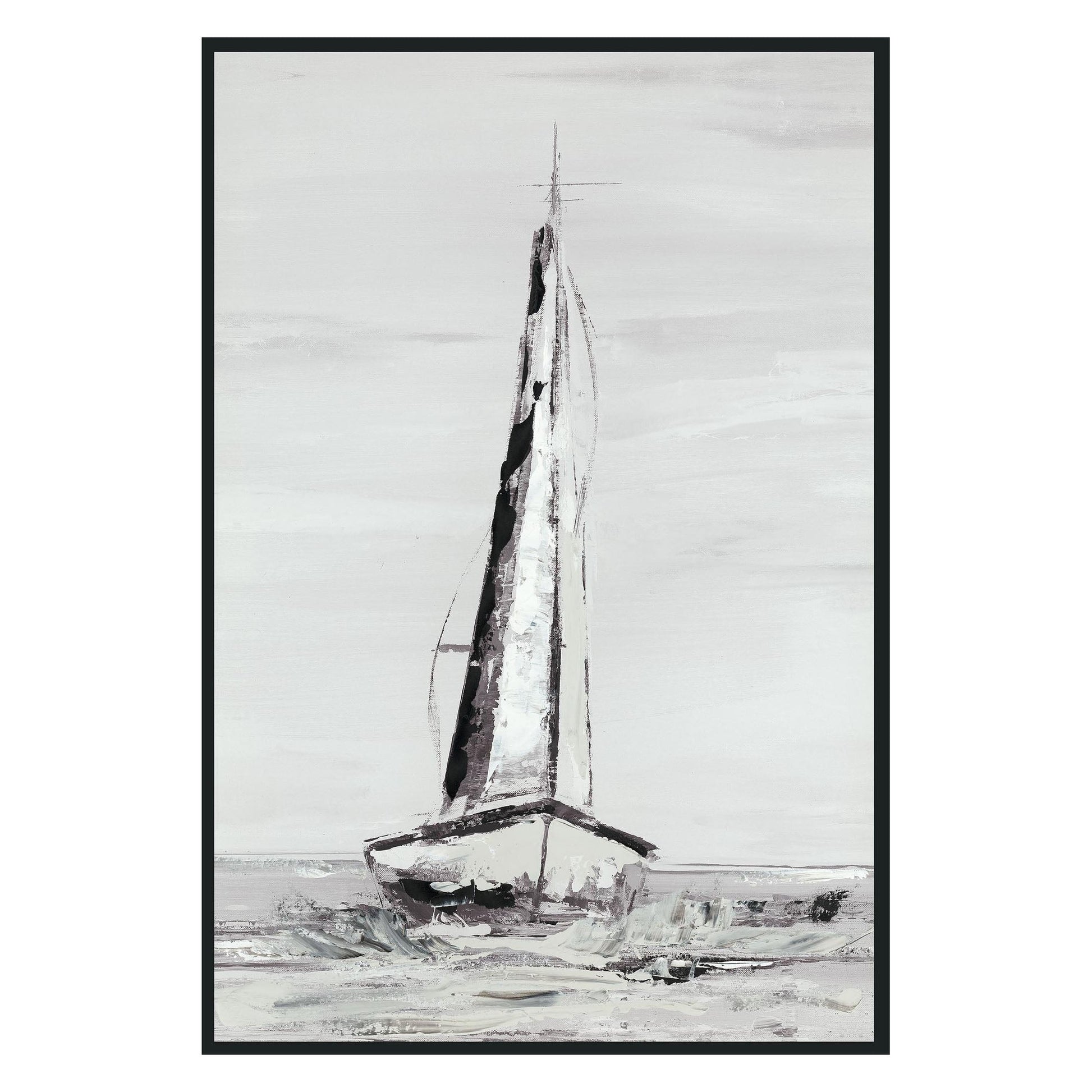Sails White Painting 48x72 by Buddy Whitlock - Ornate Home