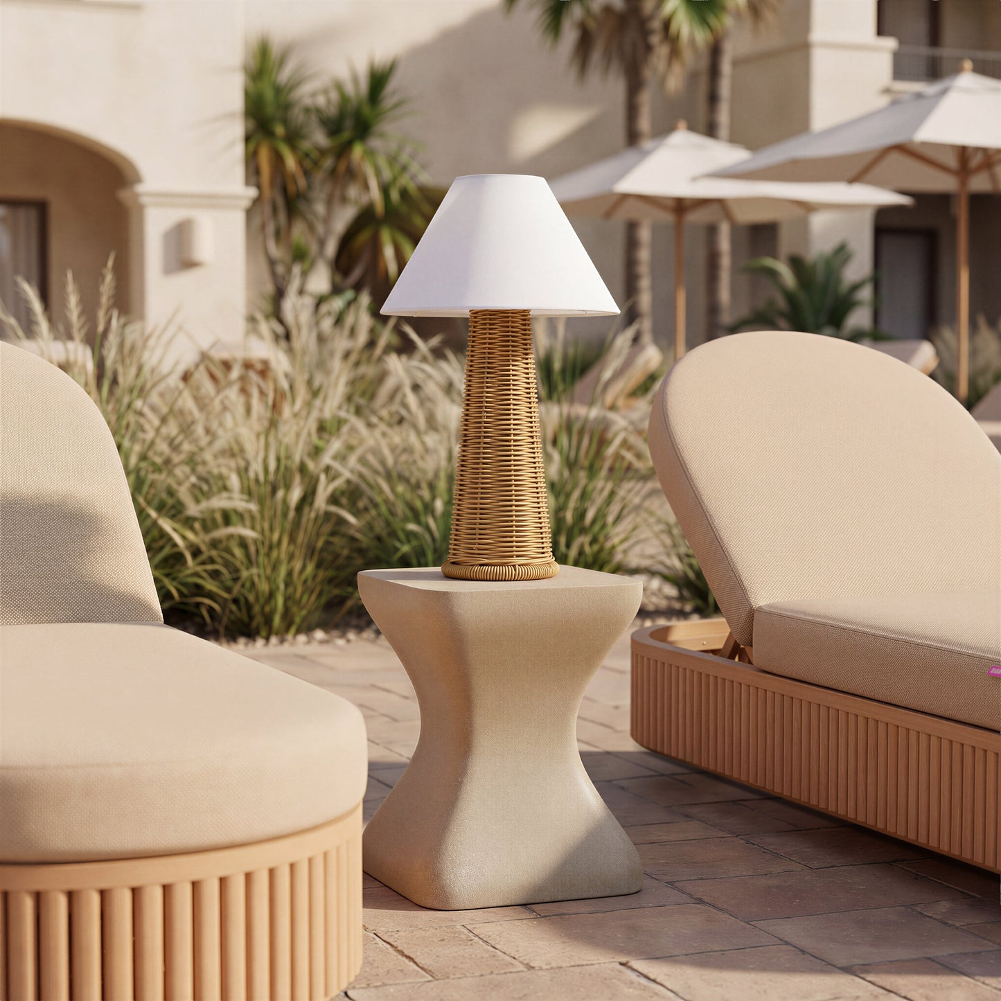 Sakina Brown Outdoor Chaise Lounge - Ornate Home