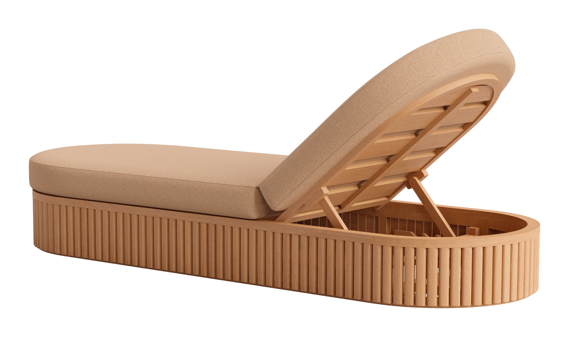 Sakina Brown Outdoor Chaise Lounge - Ornate Home