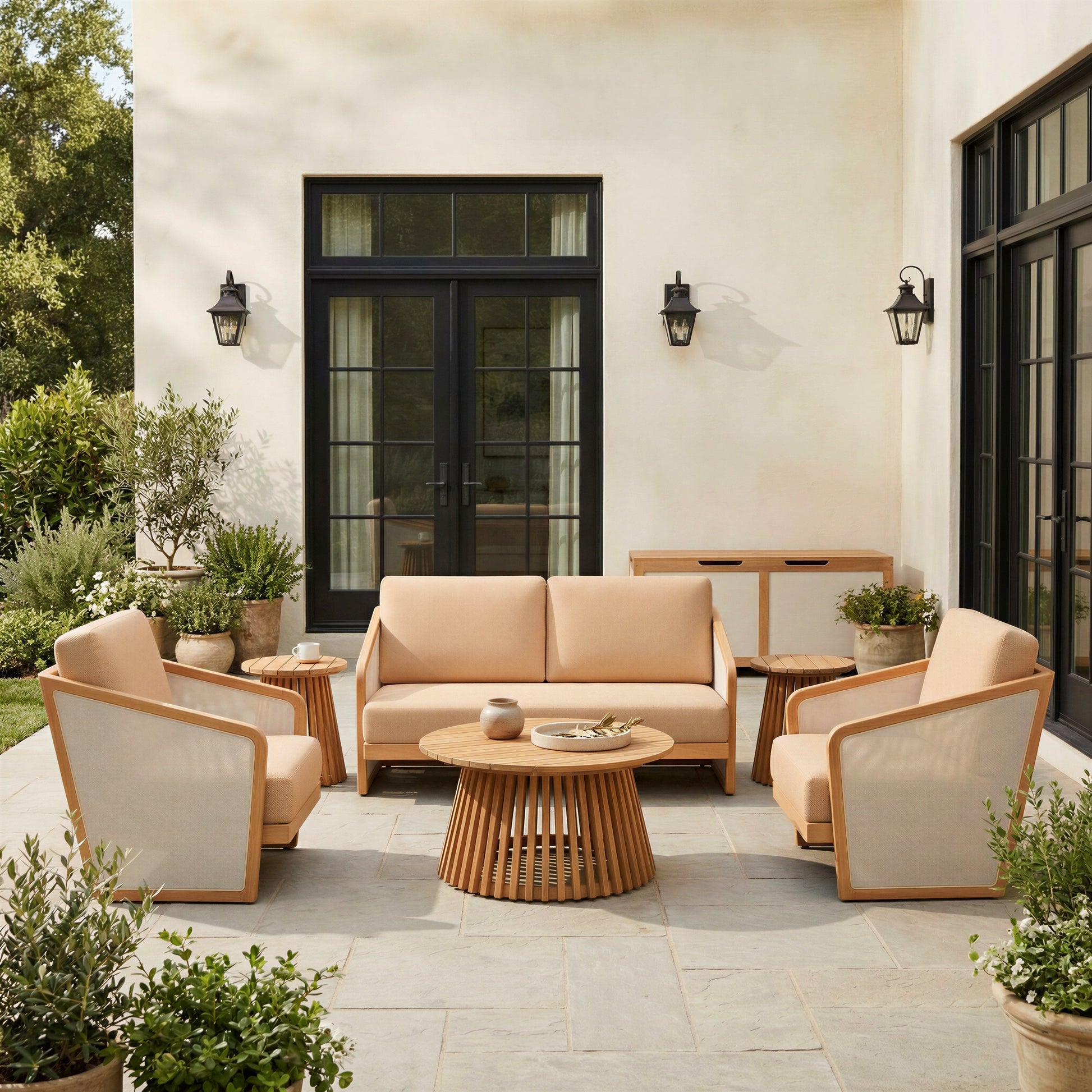 Sakina Brown Outdoor Lounge Chair - Ornate Home