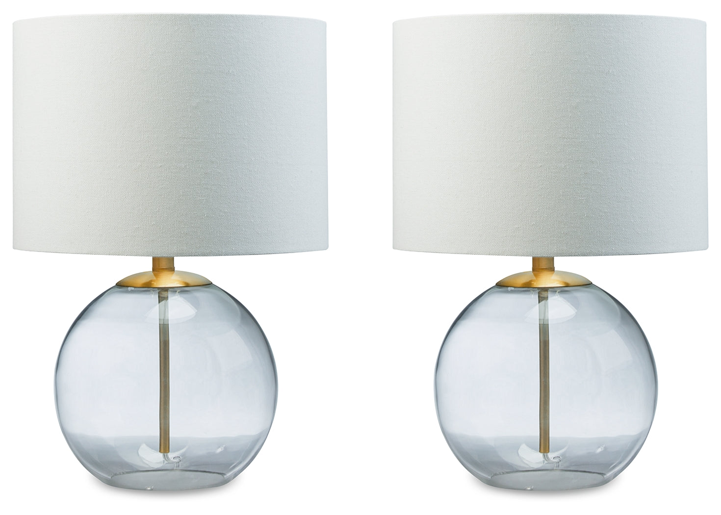 Samder Clear/Brass Table Lamp (Set of 2)- Viva Furn