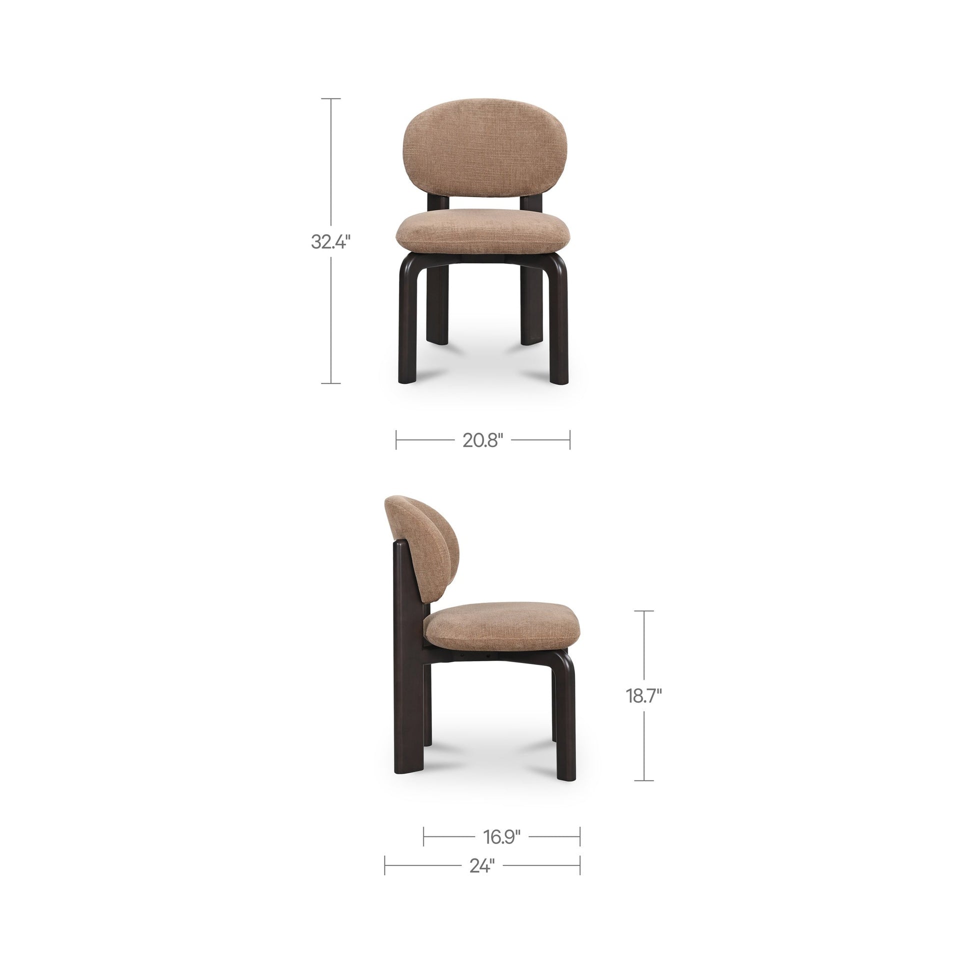 Sami Brown/Black Dining Chair (Set of 2) - Ornate Home