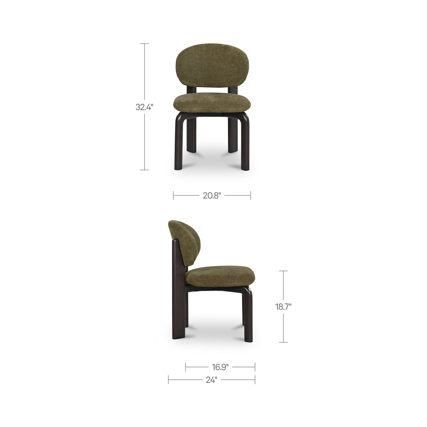Sami Olive/Black Dining Chair (Set of 2) - Ornate Home