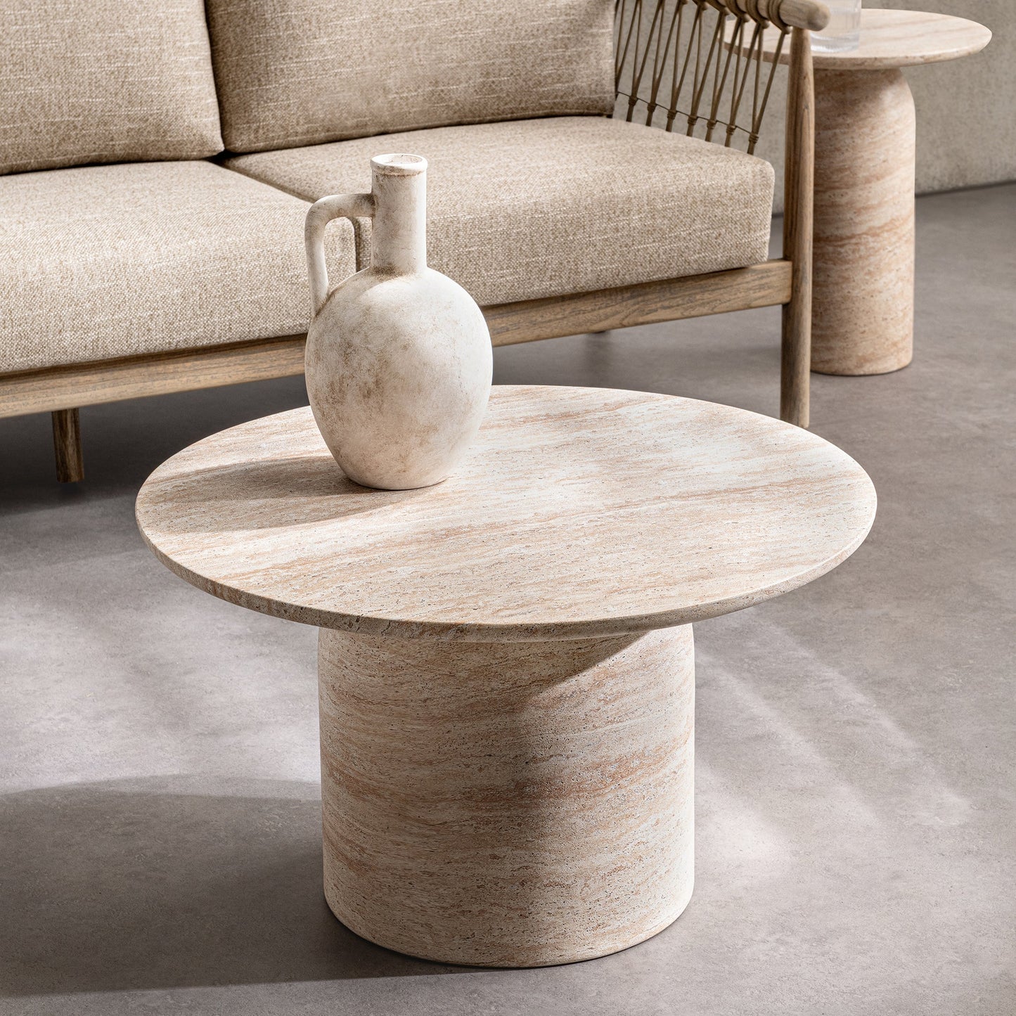Sana Capri Limestone Outdoor Coffee Table - Ornate Home