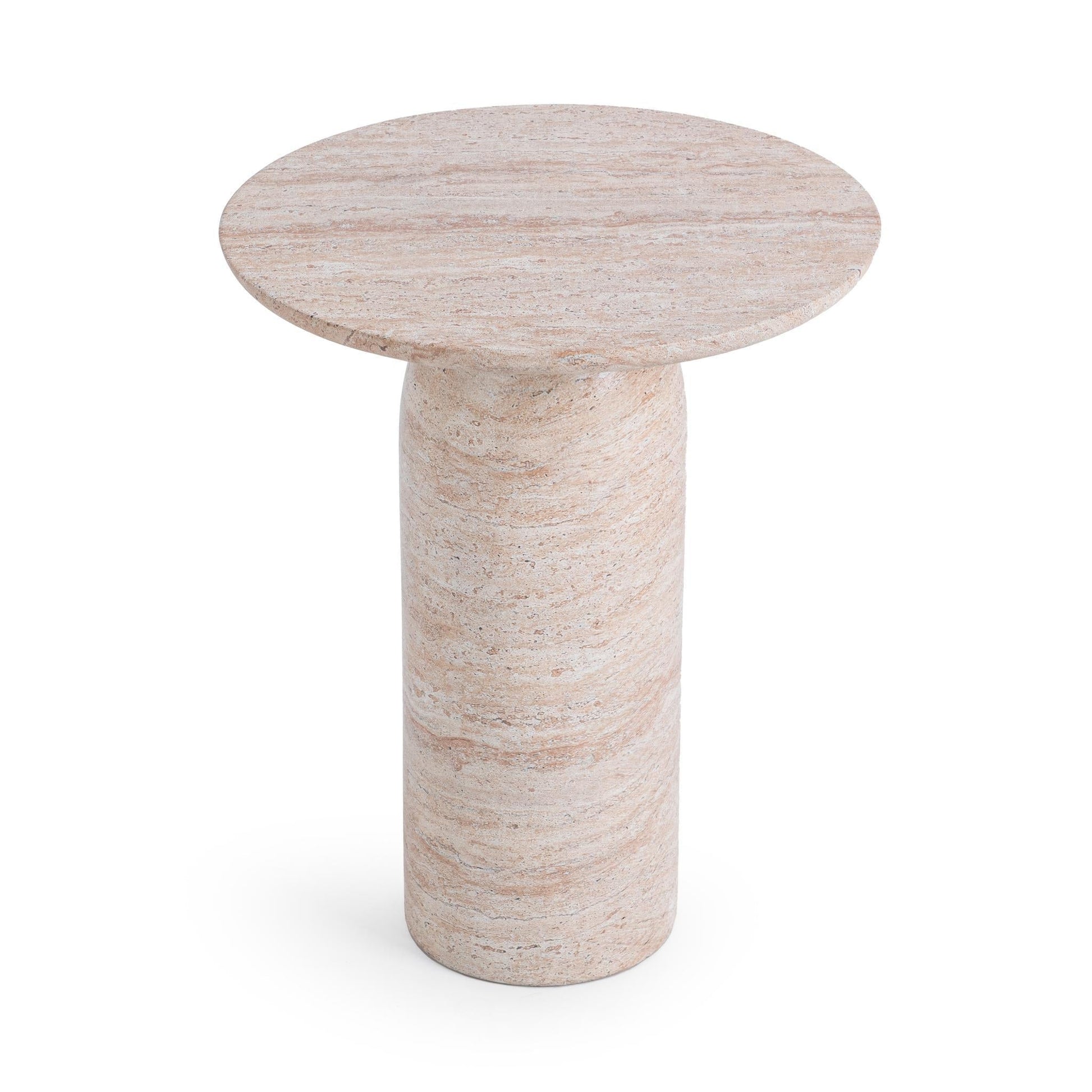 Sana Capri Limestone Outdoor End Table - Ornate Home