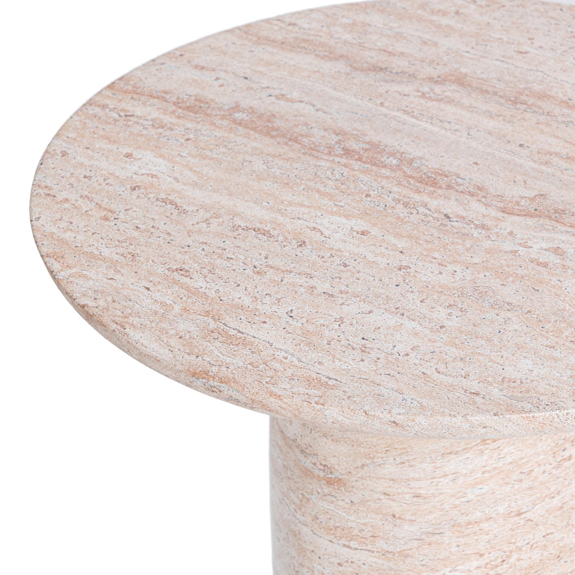 Sana Capri Limestone Outdoor End Table - Ornate Home