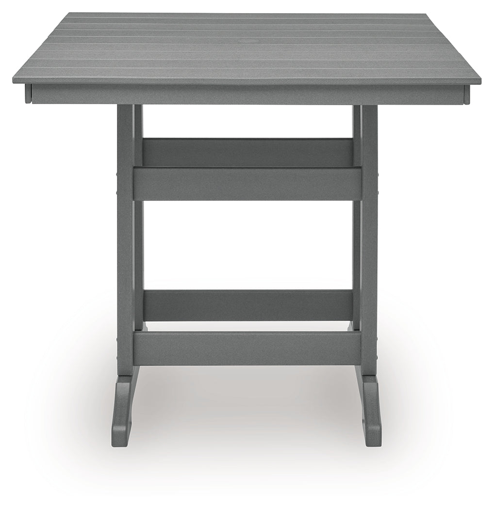 Sanctuary Beach Dark Gray Square Counter TBL w/UMB OPT- Viva Furn