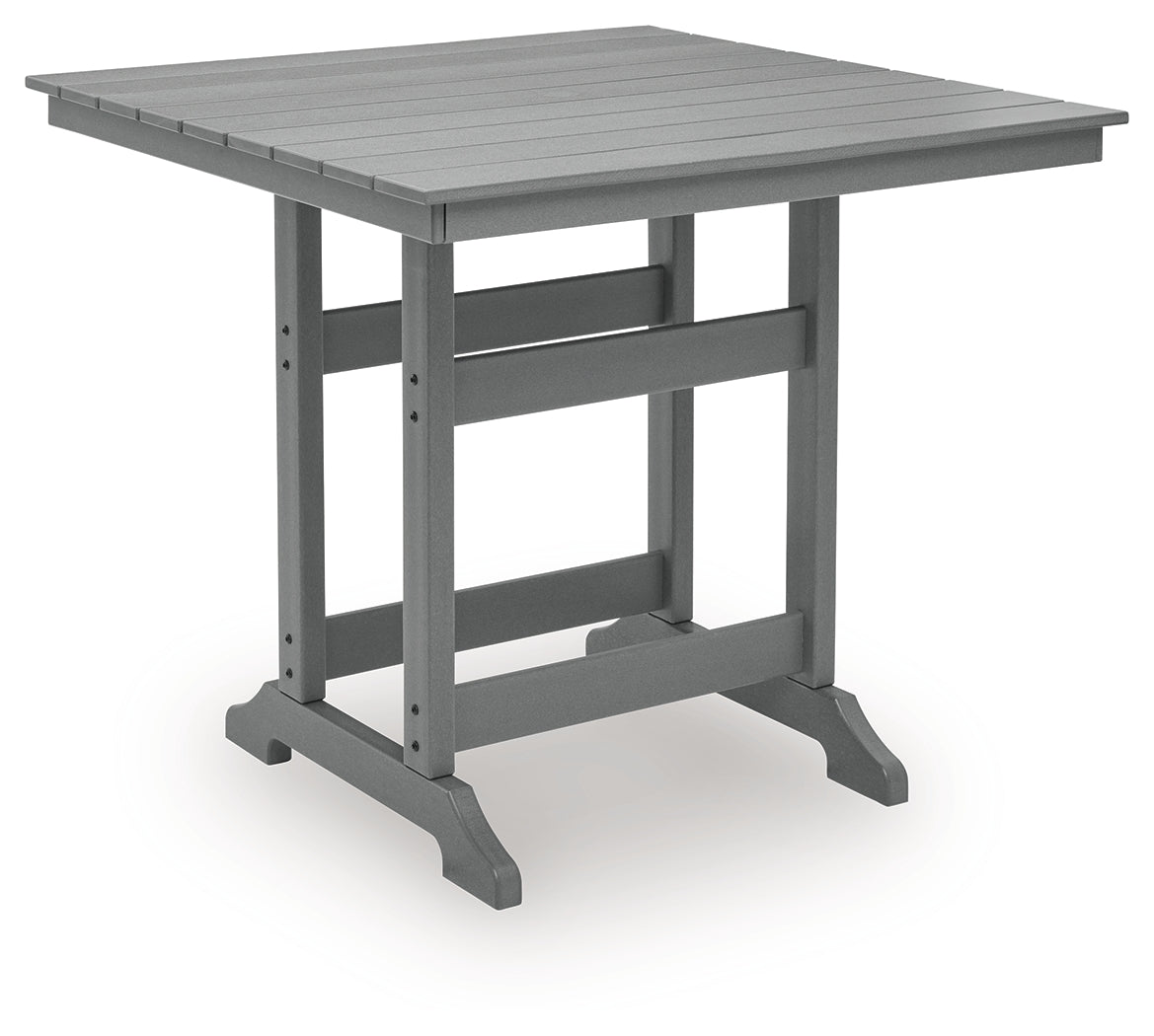 Sanctuary Beach Dark Gray Square Counter TBL w/UMB OPT- Viva Furn