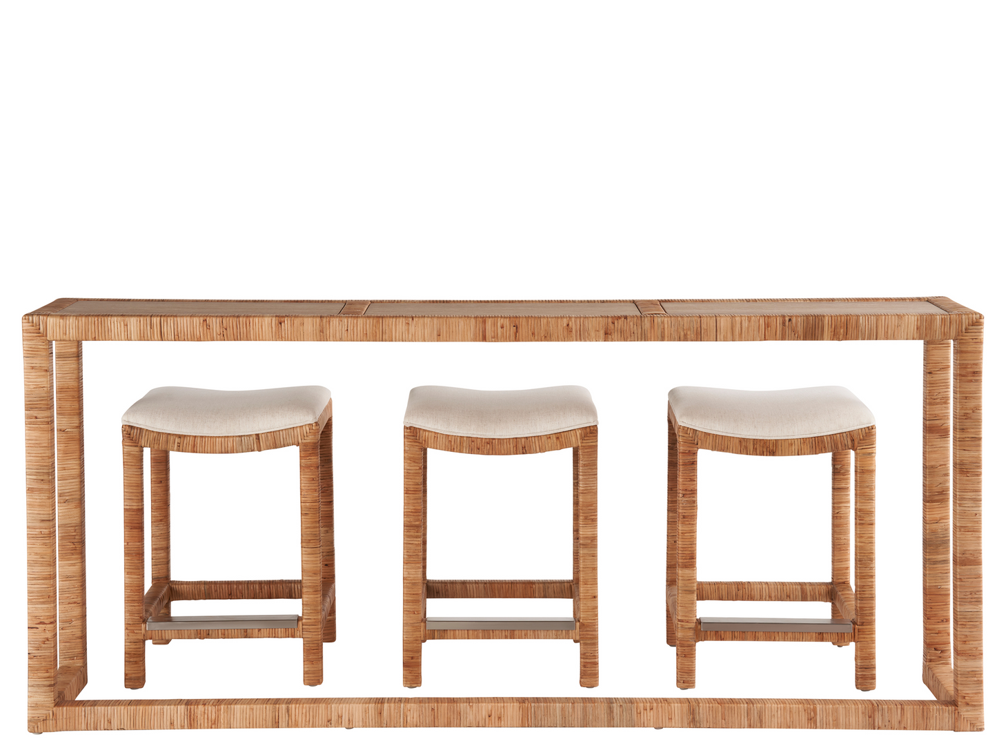 Sandbar Nomad Snow/Natural Console Stool - Ornate Home