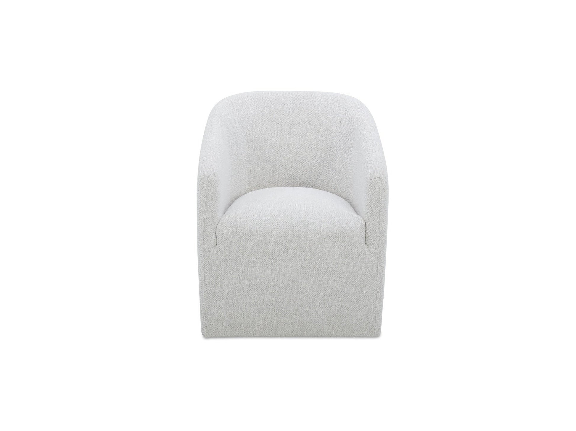 Sandy Off-White Rolling Dining Chair - Ornate Home