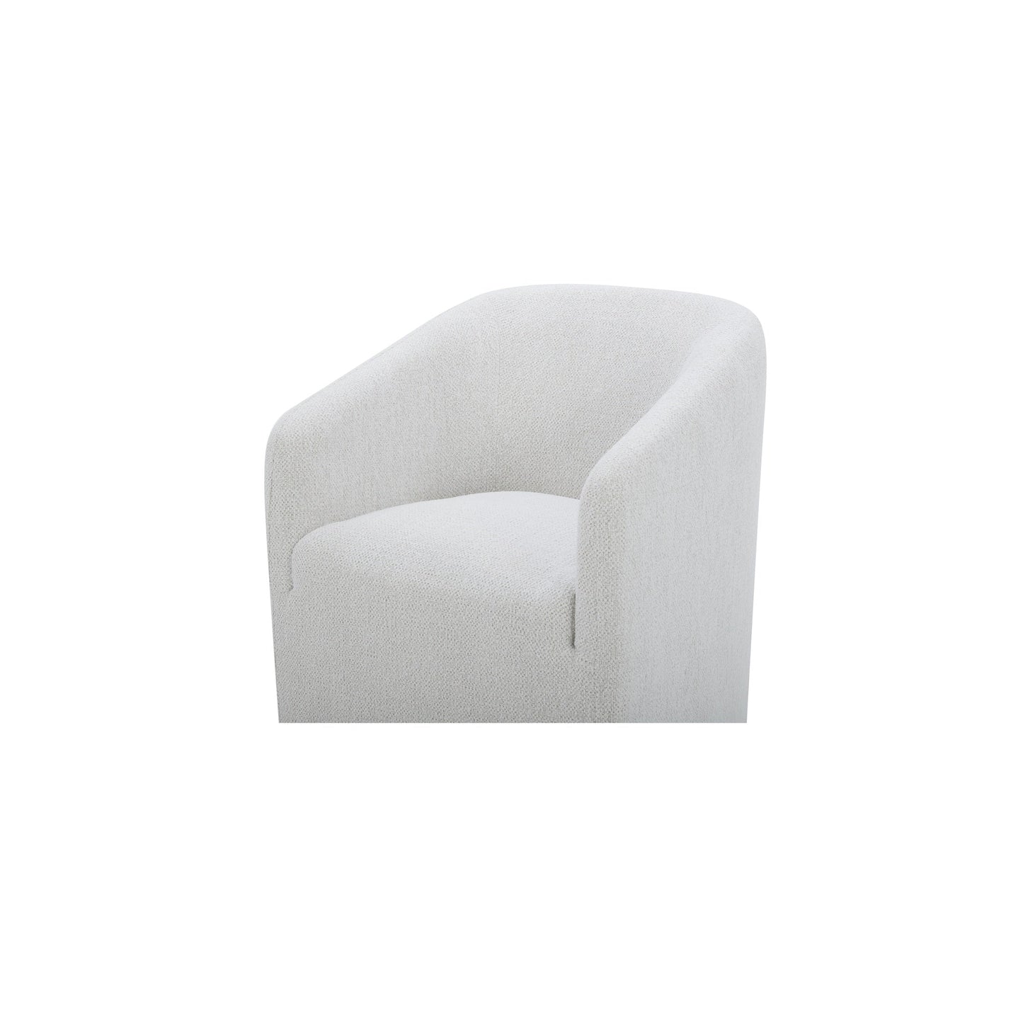 Sandy Off-White Rolling Dining Chair - Ornate Home