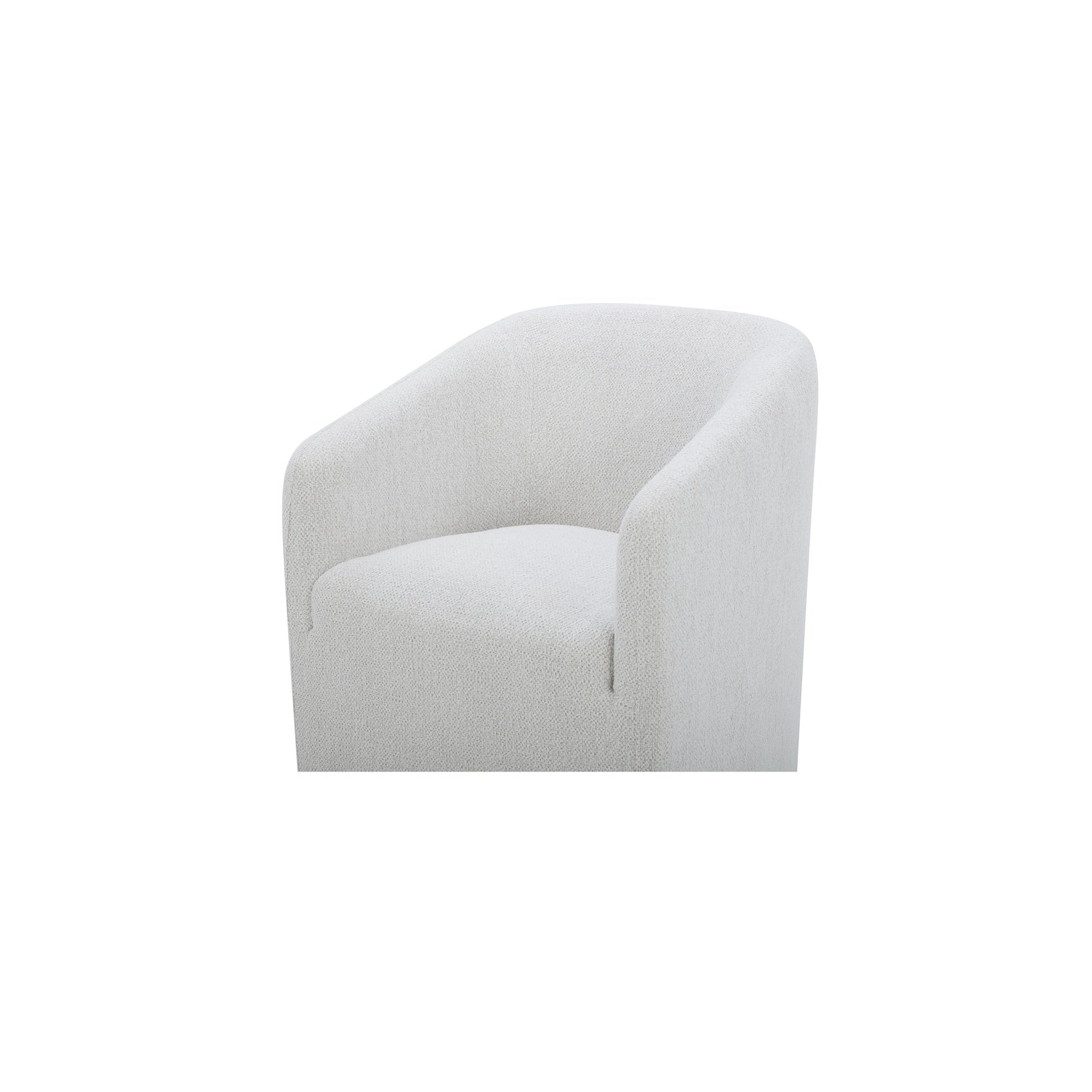 Sandy Off-White Rolling Dining Chair - Ornate Home
