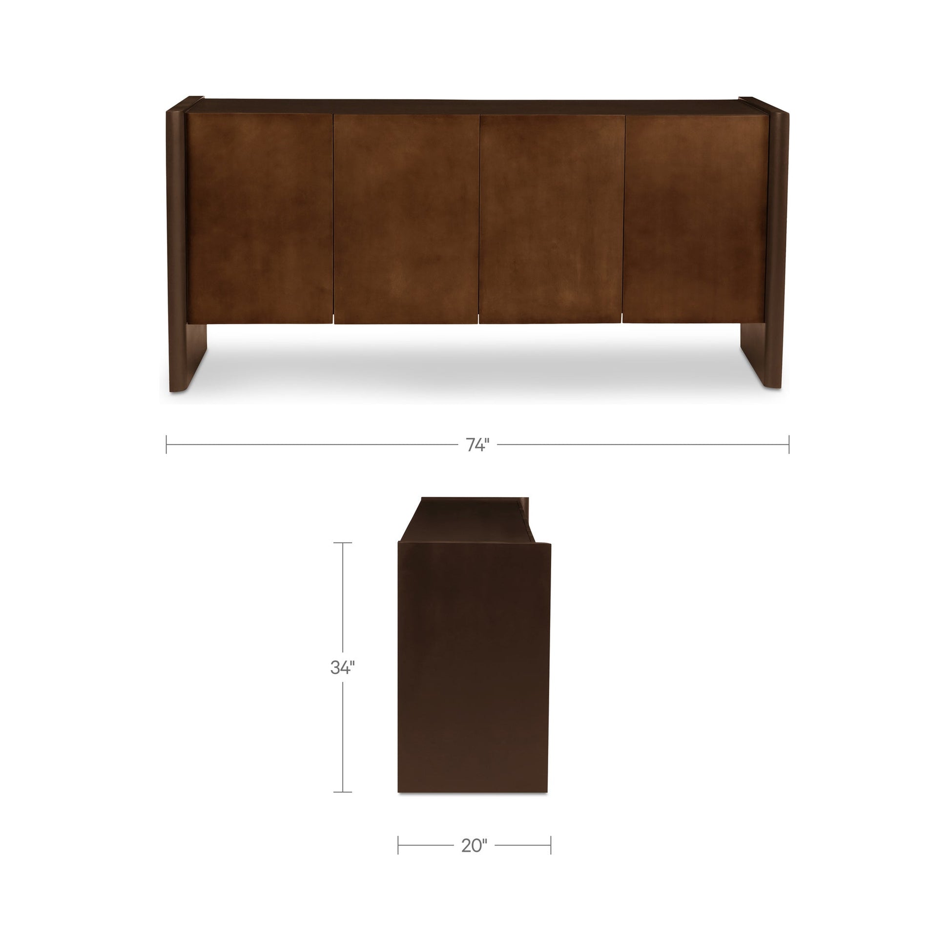 Sanna Aged Brass Sideboard - Ornate Home