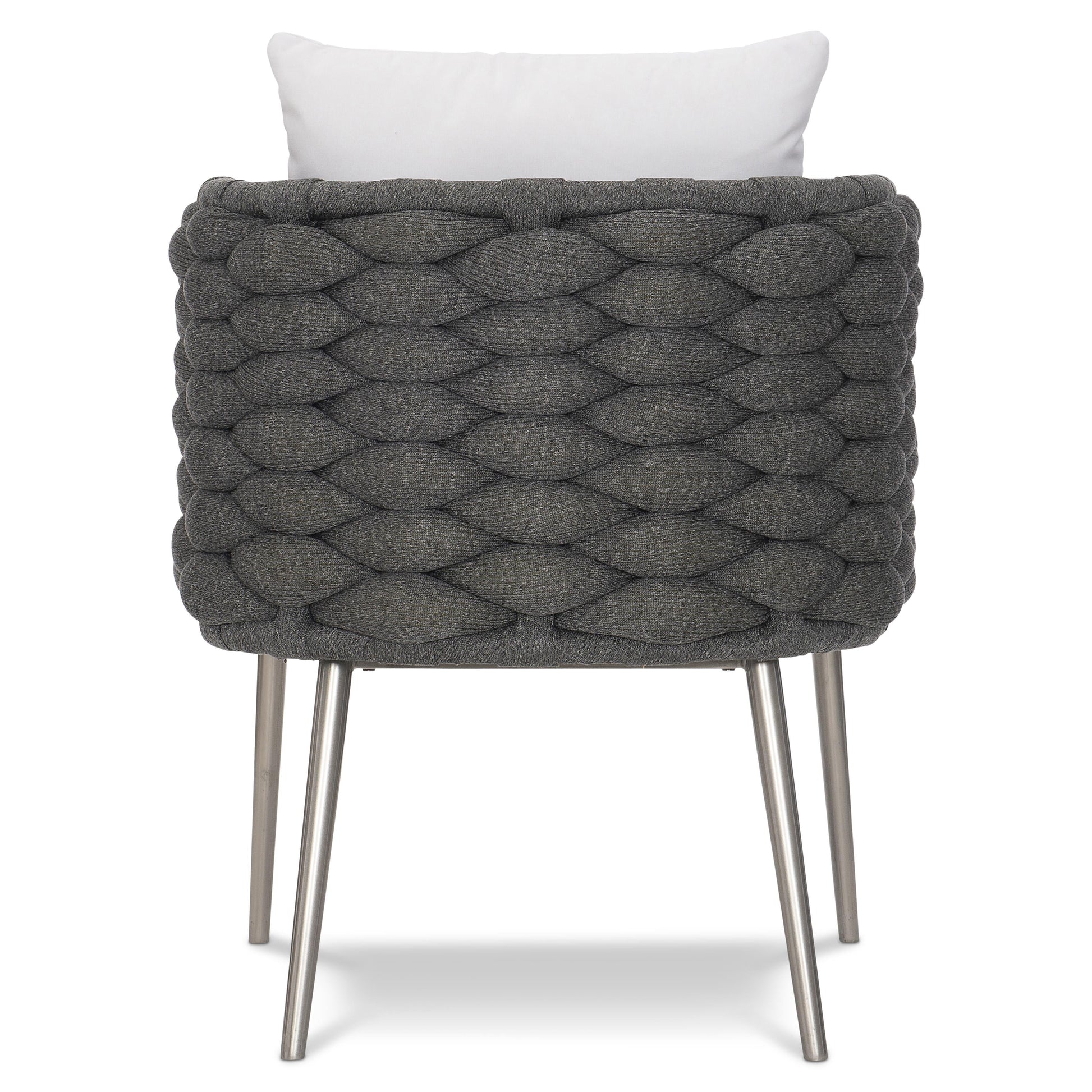Santa Cruz Cadet Grey/White/Cream Outdoor Arm Chair - Ornate Home