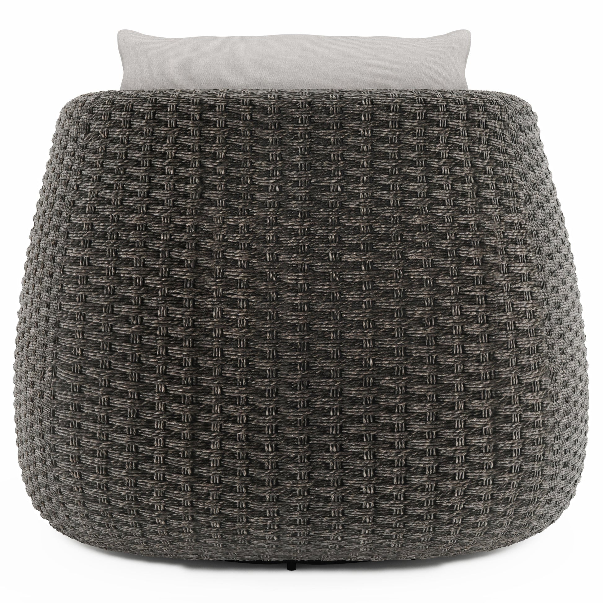 Sarene Dark Thatch/Beige/Tan Outdoor Swivel Chair - Ornate Home