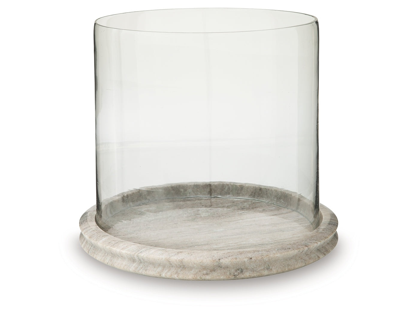 Saskia Clear/Beige Candle Holder- Viva Furn