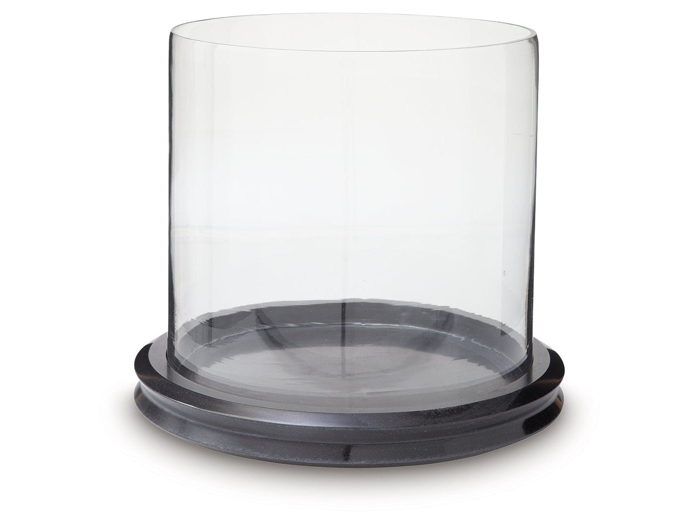 Saskia Clear/Black Candle Holder- Viva Furn