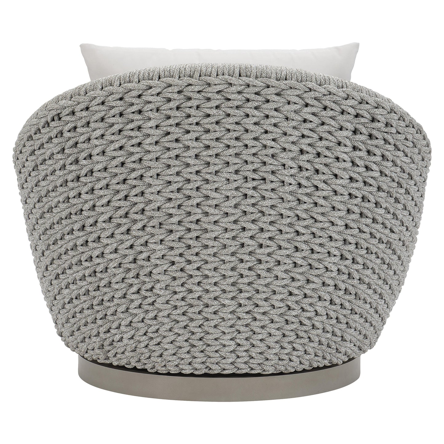 Savaii Marled Clay/White/Cream Outdoor Swivel Chair - Ornate Home