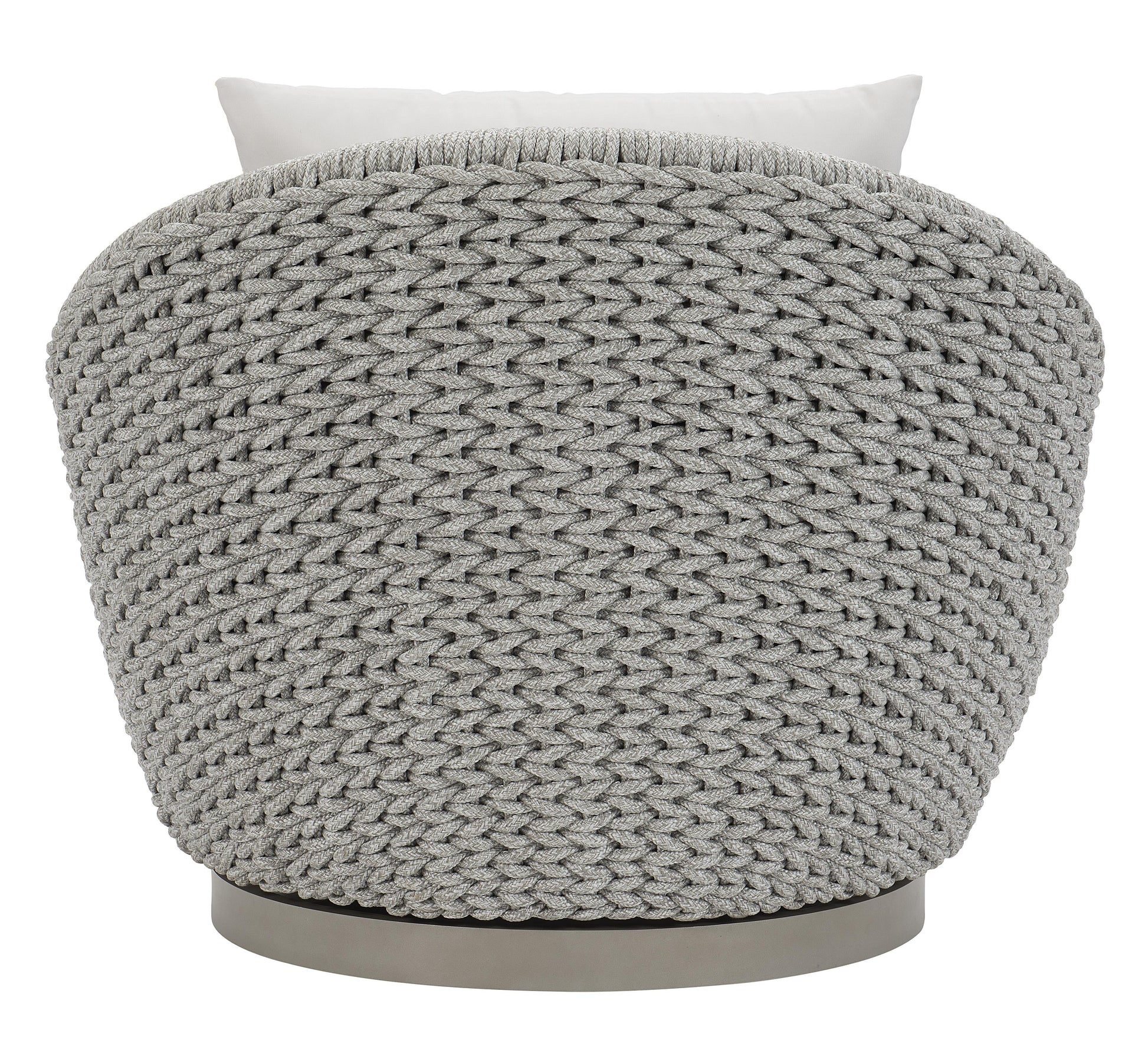 Savaii Marled Clay/White/Cream Outdoor Swivel Chair - Ornate Home
