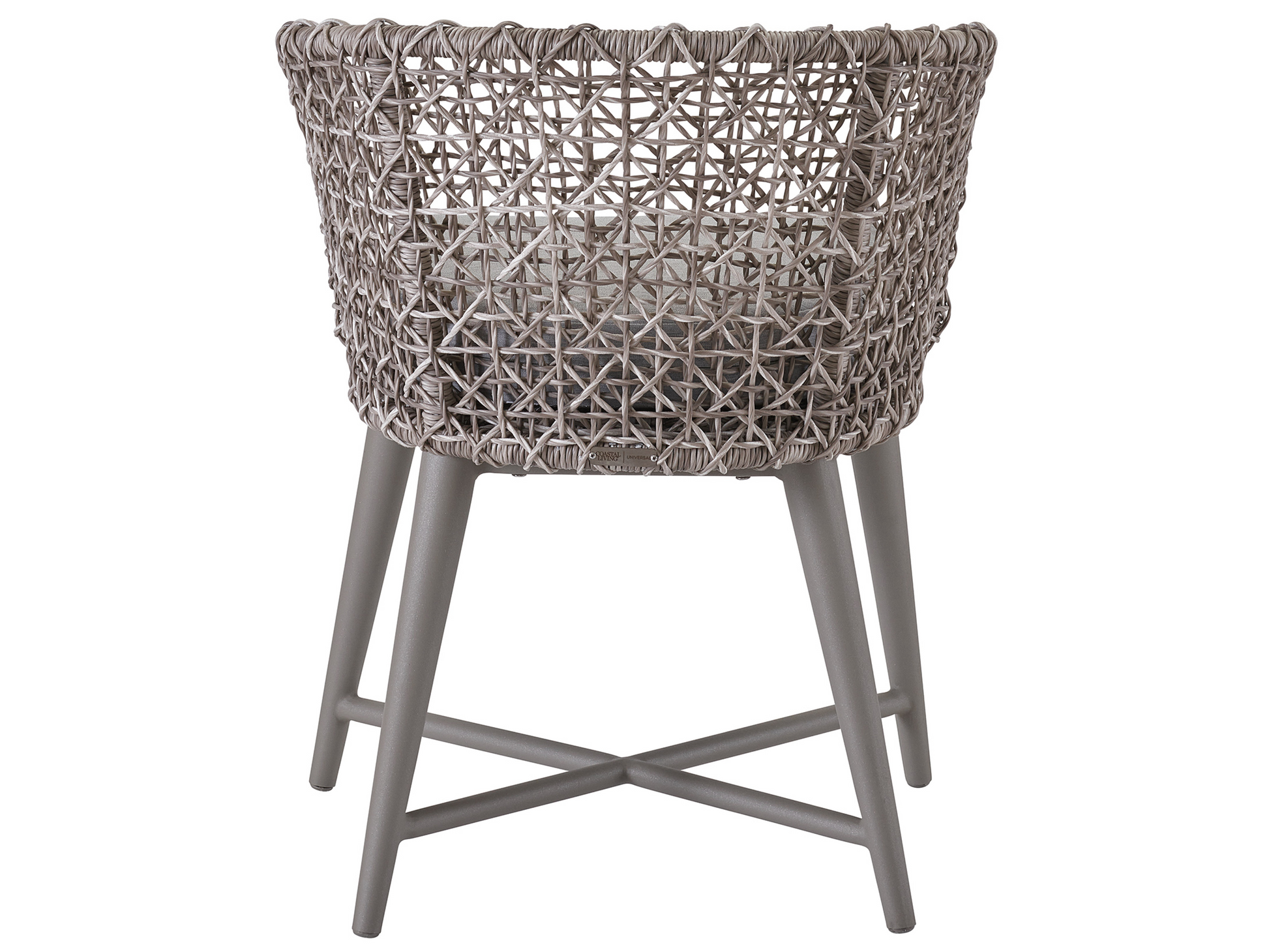 Saybrook Fog Aluminum/Soft Gray Wicker Dining Chair - Ornate Home