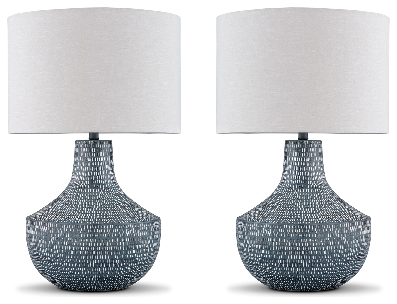 Schylarmont Antique Gray/White 2-Piece Lamp Set- Viva Furn