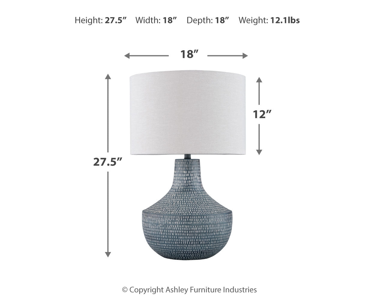 Schylarmont Antique Gray/White 2-Piece Lamp Set- Viva Furn