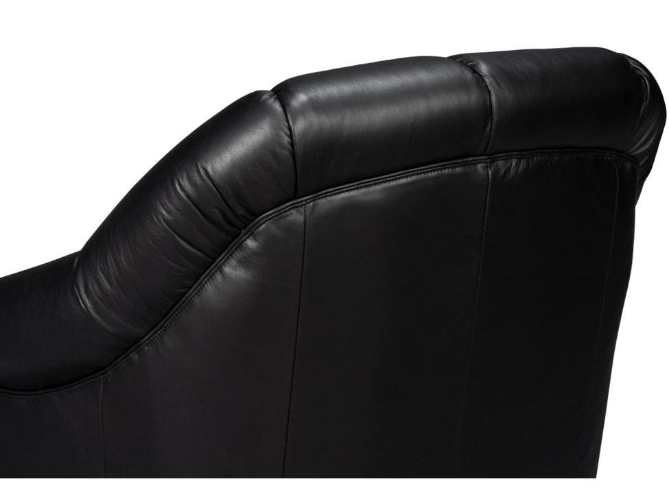 Scoth Black Swivel Chair - Ornate Home