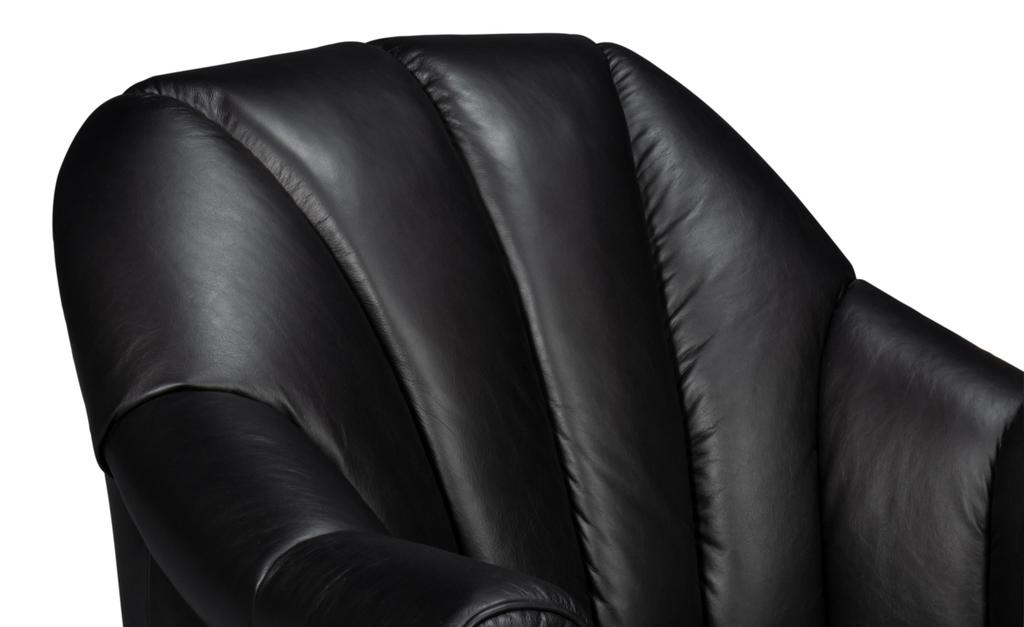 Scoth Black Swivel Chair - Ornate Home