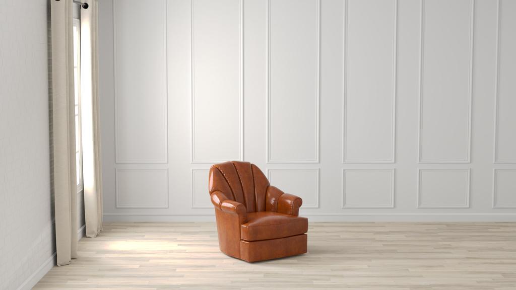 Scoth Brown Swivel Chair In Distilled Leather - Ornate Home