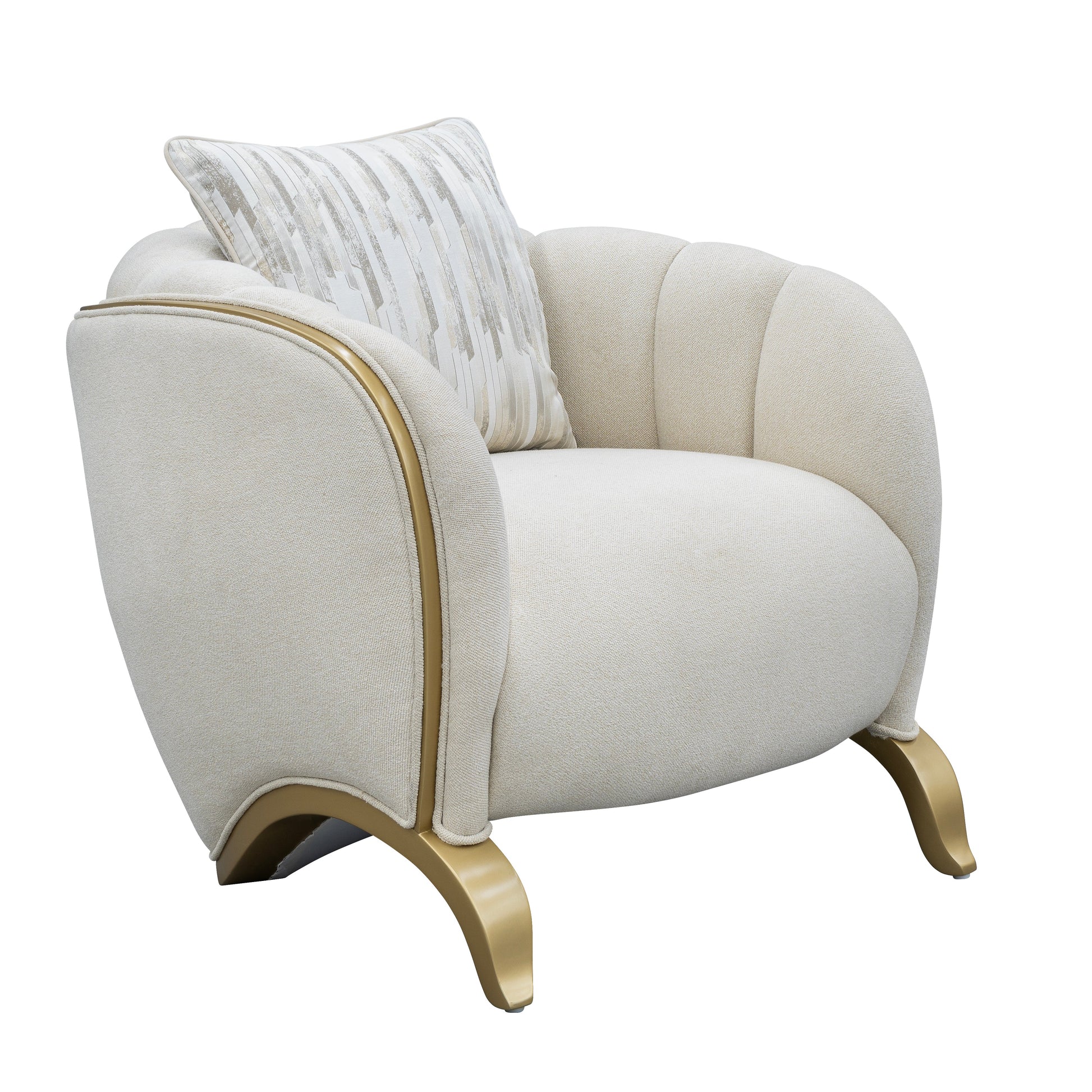 Scotts Square Light Champagne/Cornsilk Matching Chair - Ornate Home
