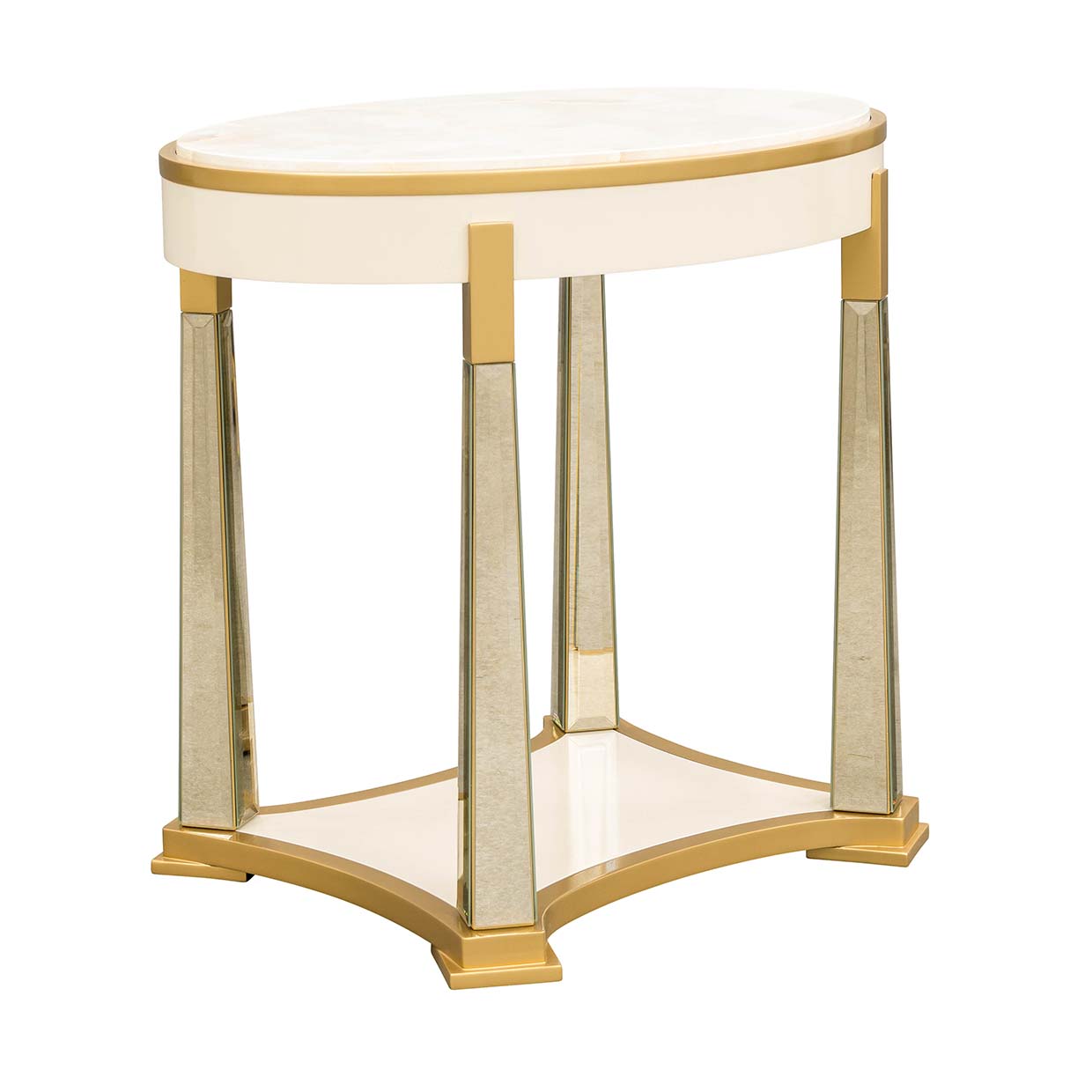 Scotts Square Light Champagne End Table - Ornate Home
