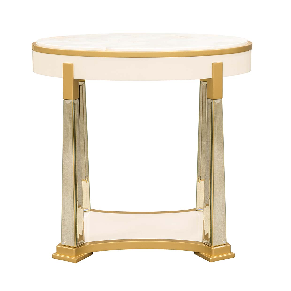 Scotts Square Light Champagne End Table - Ornate Home