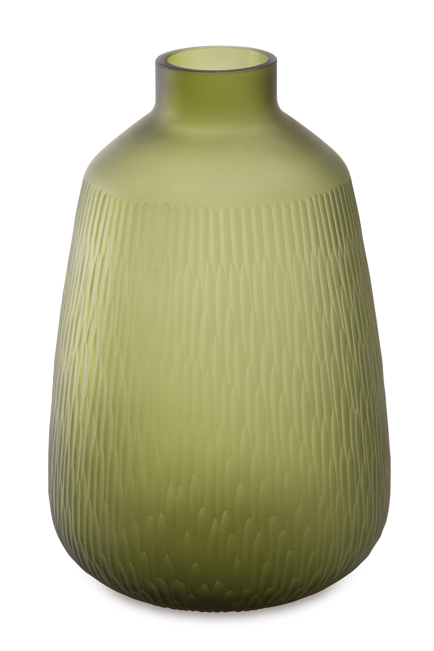 Scottyard Olive Green Vase- Viva Furn