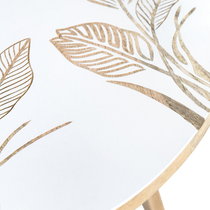Seaside Brown/White Accent Table - Ornate Home