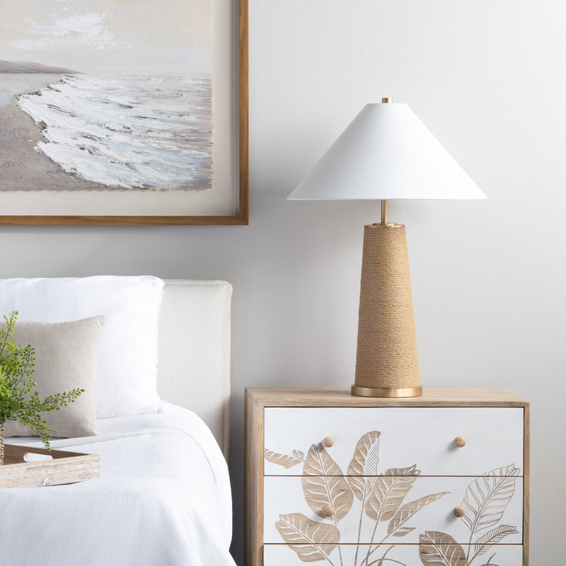 Seaside White/Brown Three-Drawer Chest - Ornate Home