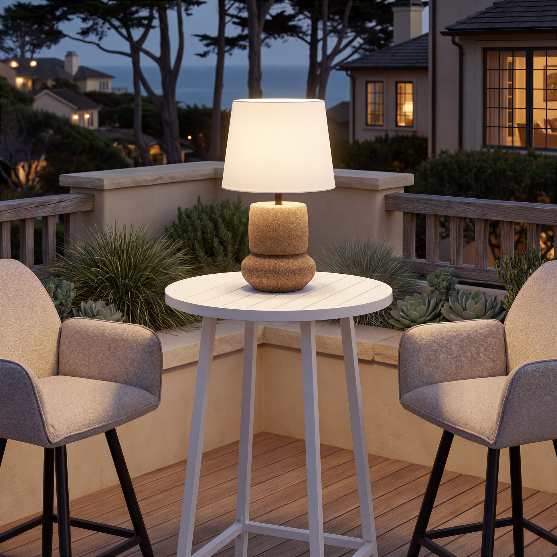 Seina Natural Solar Table Lamp - Ornate Home
