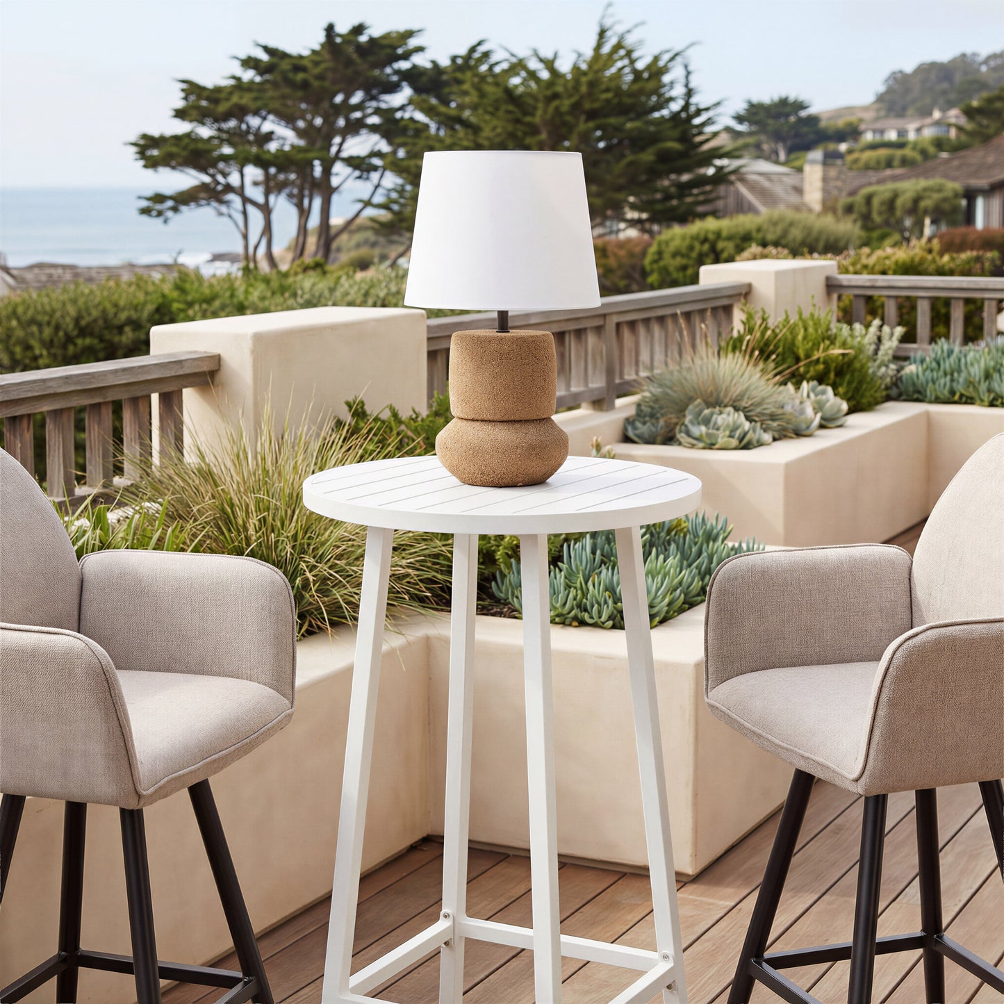 Seina Natural Solar Table Lamp - Ornate Home